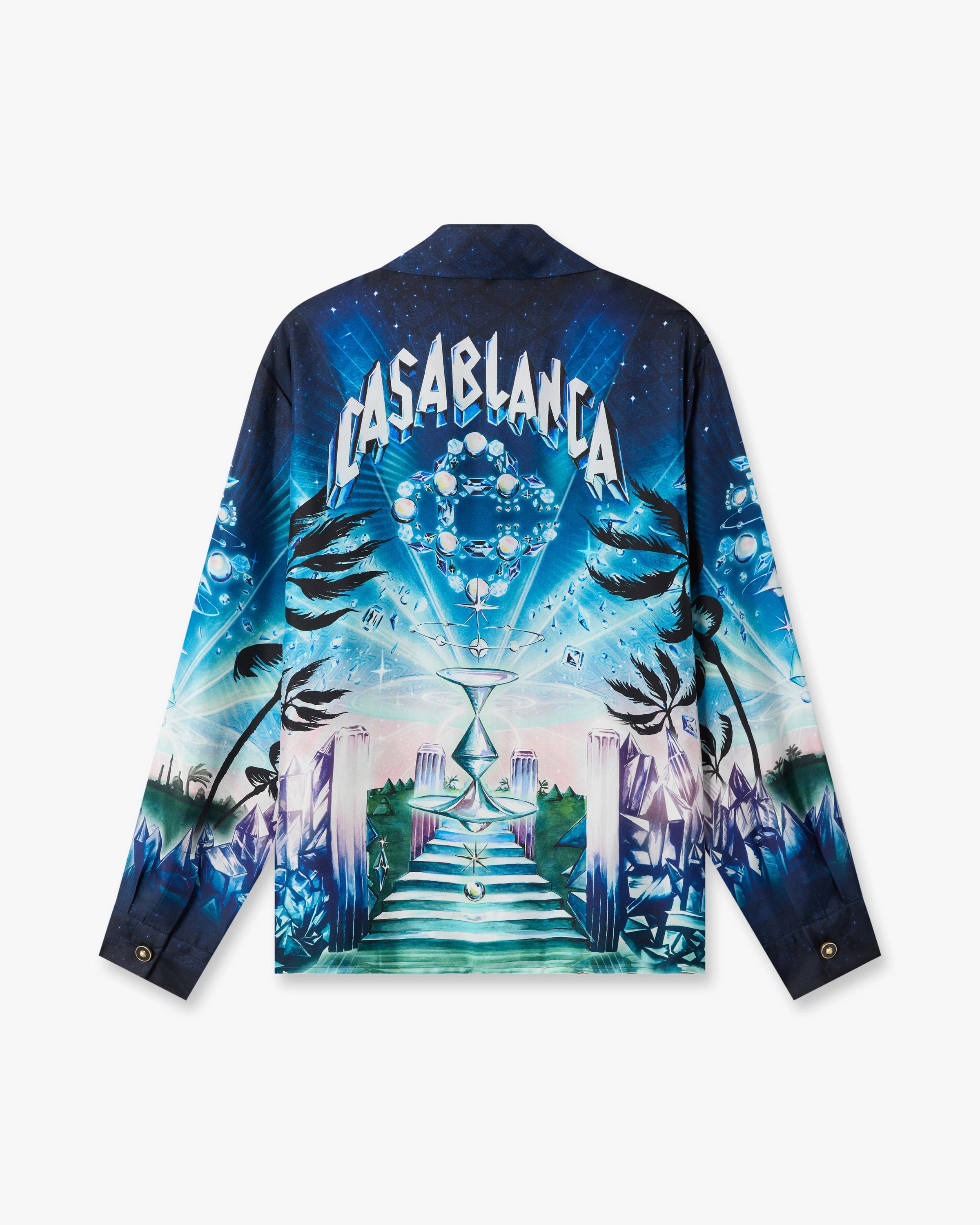 Casablanca Crystal Alchemy camicia seta multicolore manica lunga