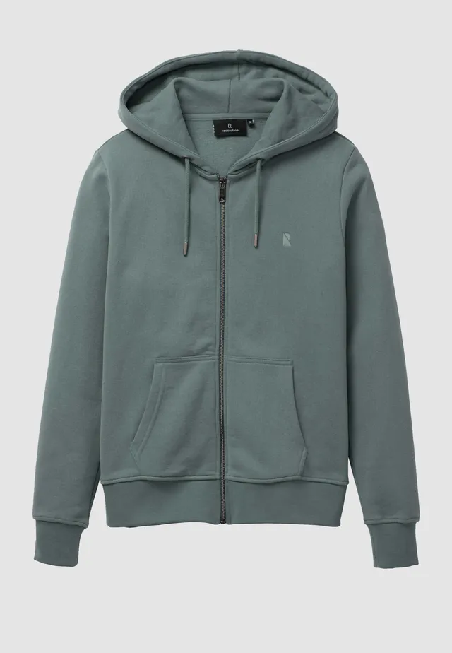 Recolution Dahlia felpa zip eucalipto cotone bio