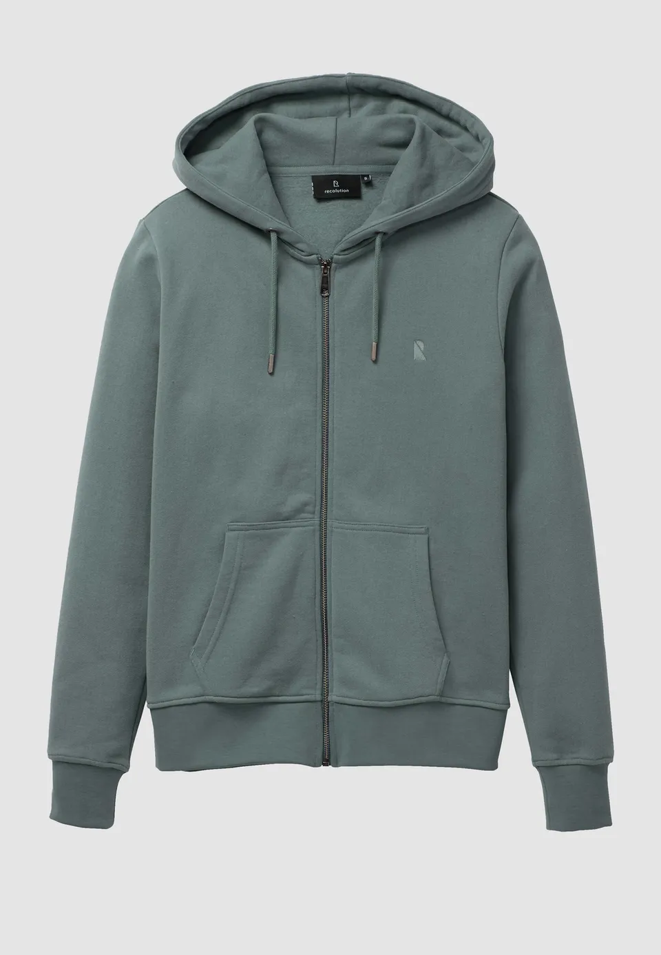 Recolution Dahlia felpa zip eucalipto cotone bio