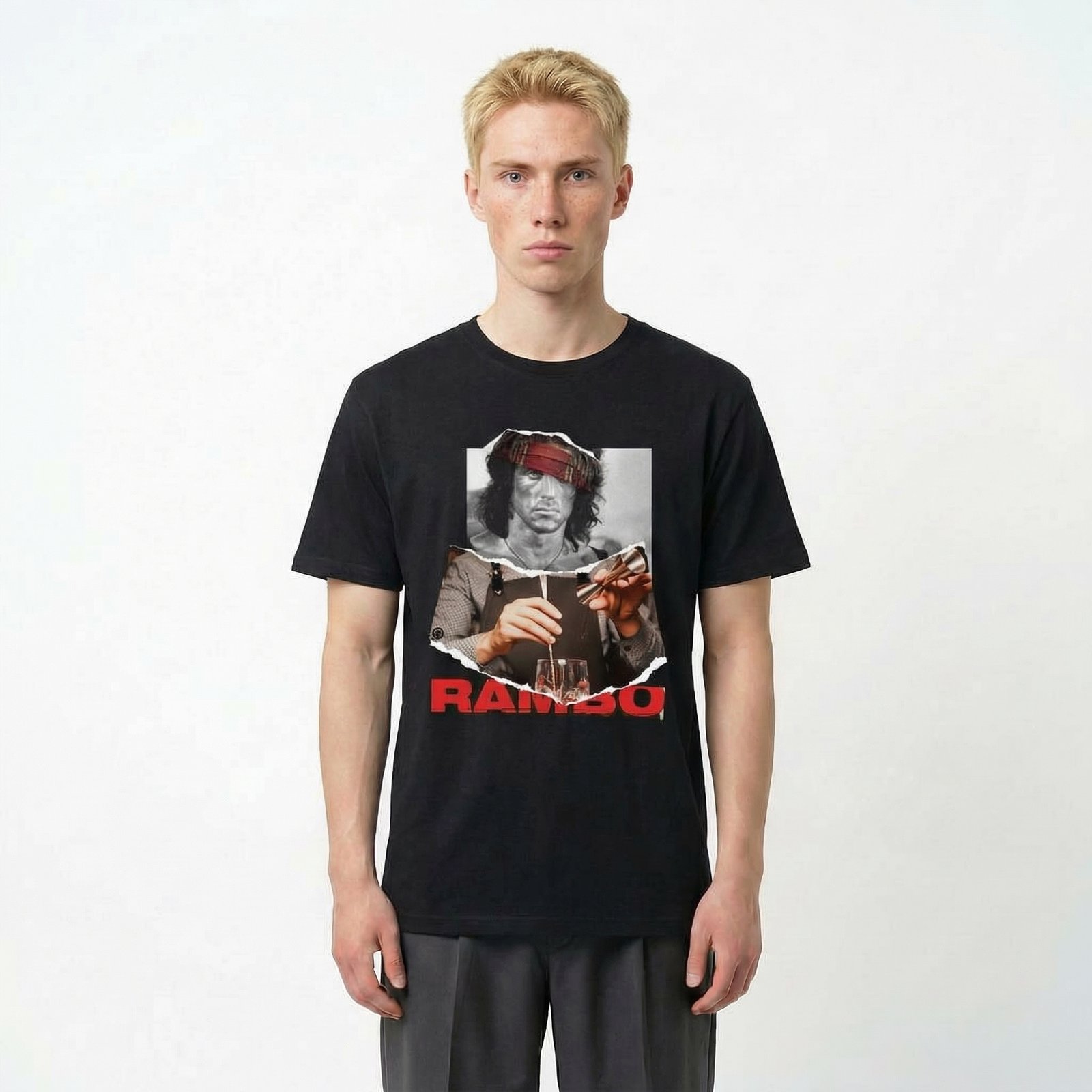 Seetees Rambo T-shirt uomo cotone cinema