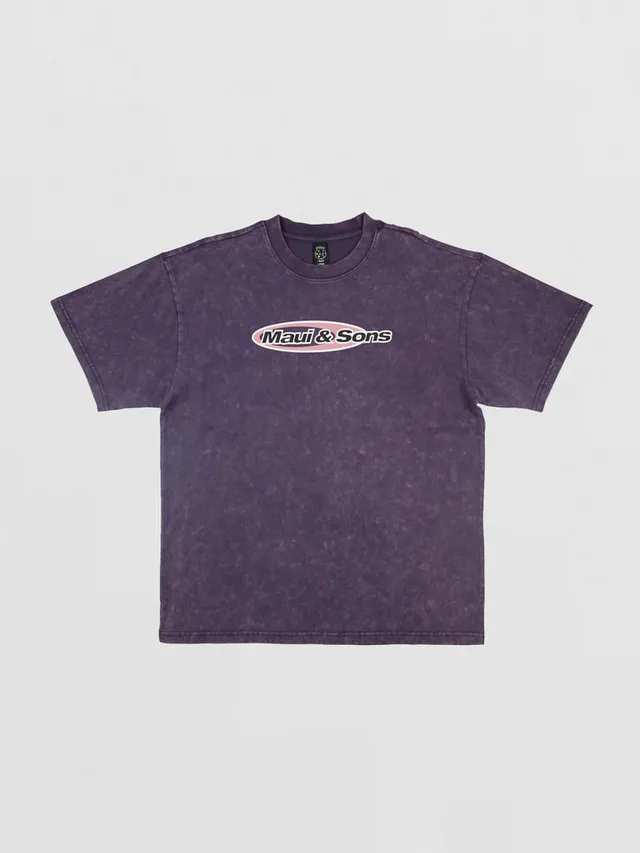 Maui and Sons Flying Disc t-shirt viola boxy cotone