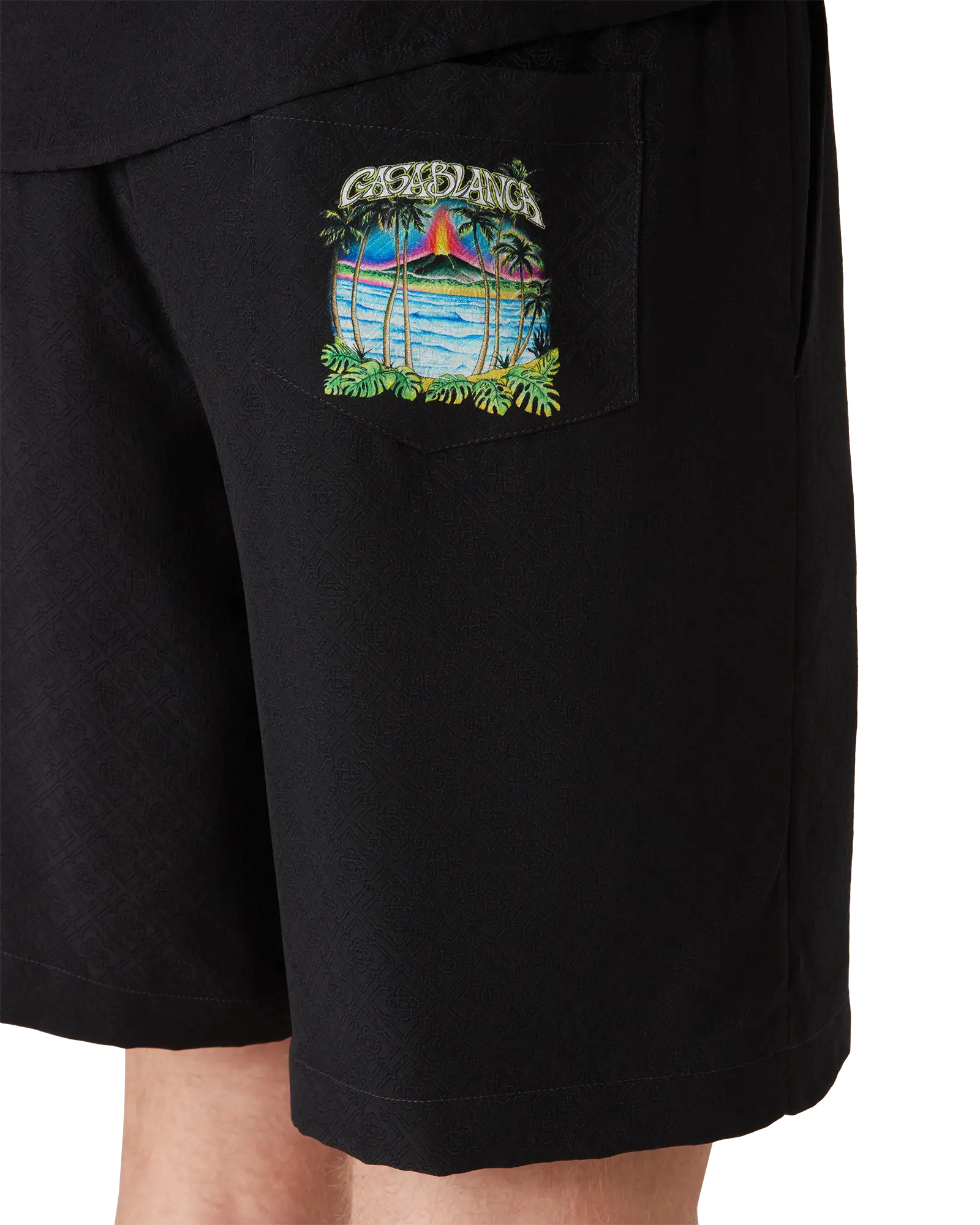 Casablanca Volcano Jacquard pantaloncini seta uomo taglia M