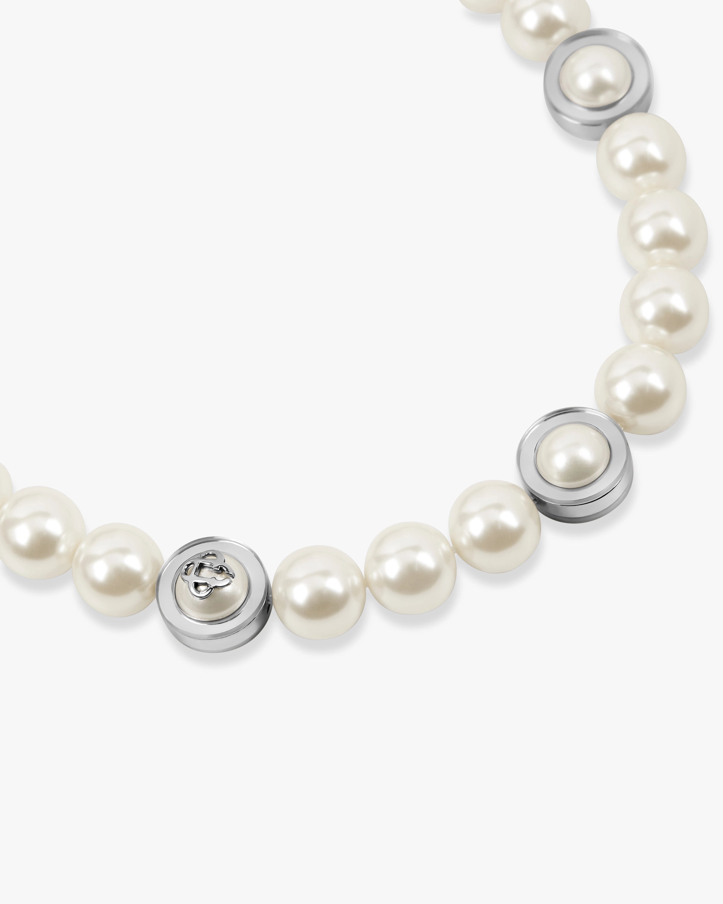 Casablanca Sci-Fi Pearl collana perle argento unisex