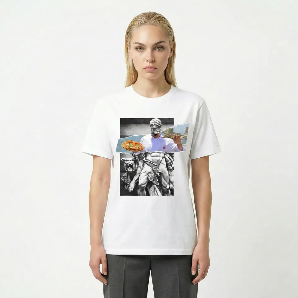 Seetees Pizza Time t-shirt stampa pizza