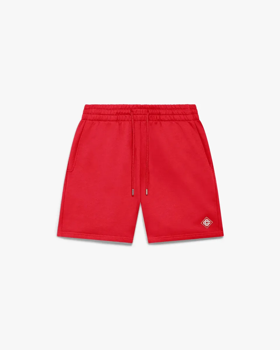 Casablanca Diamond Logo pantaloncini rossi cotone uomo