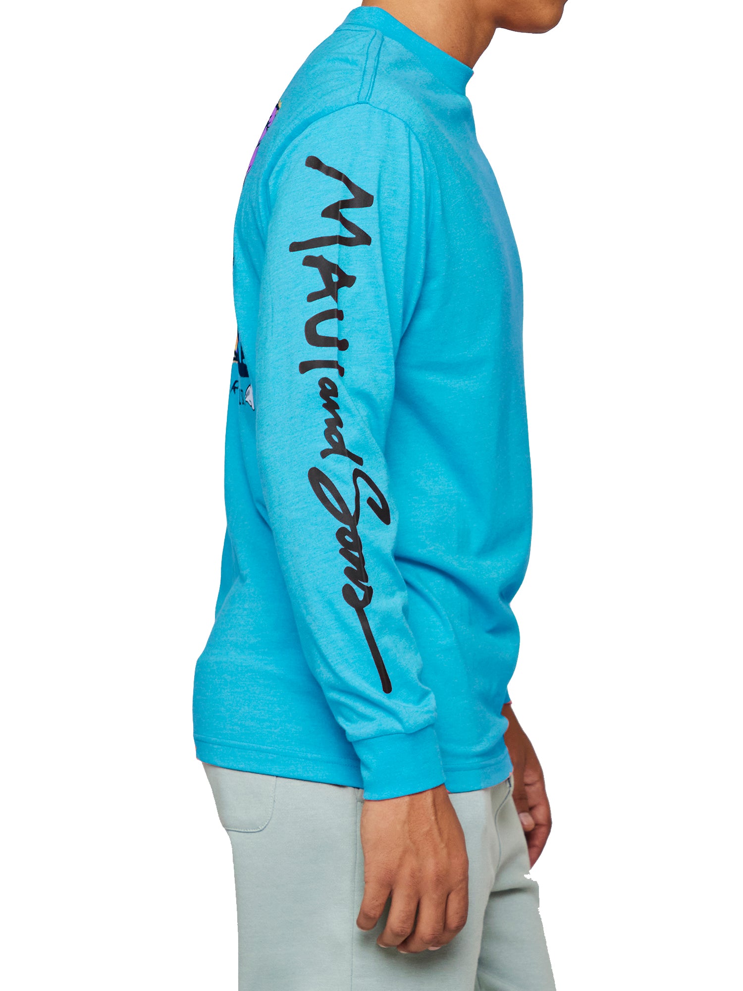 Maui and Sons Shaka maglia manica lunga blu cotone morbido