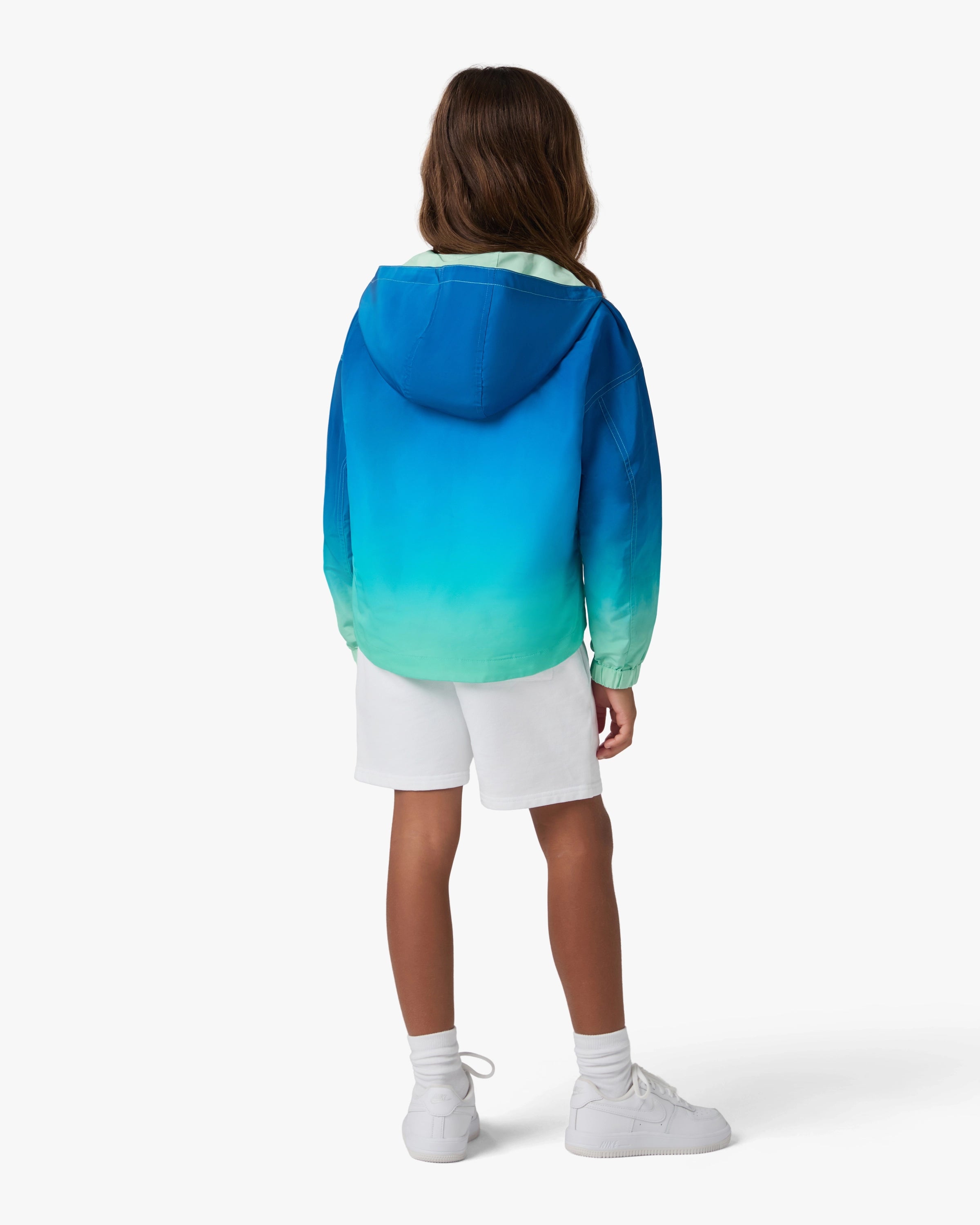 Casablanca Gradient giacca bambino blu verde con cappuccio