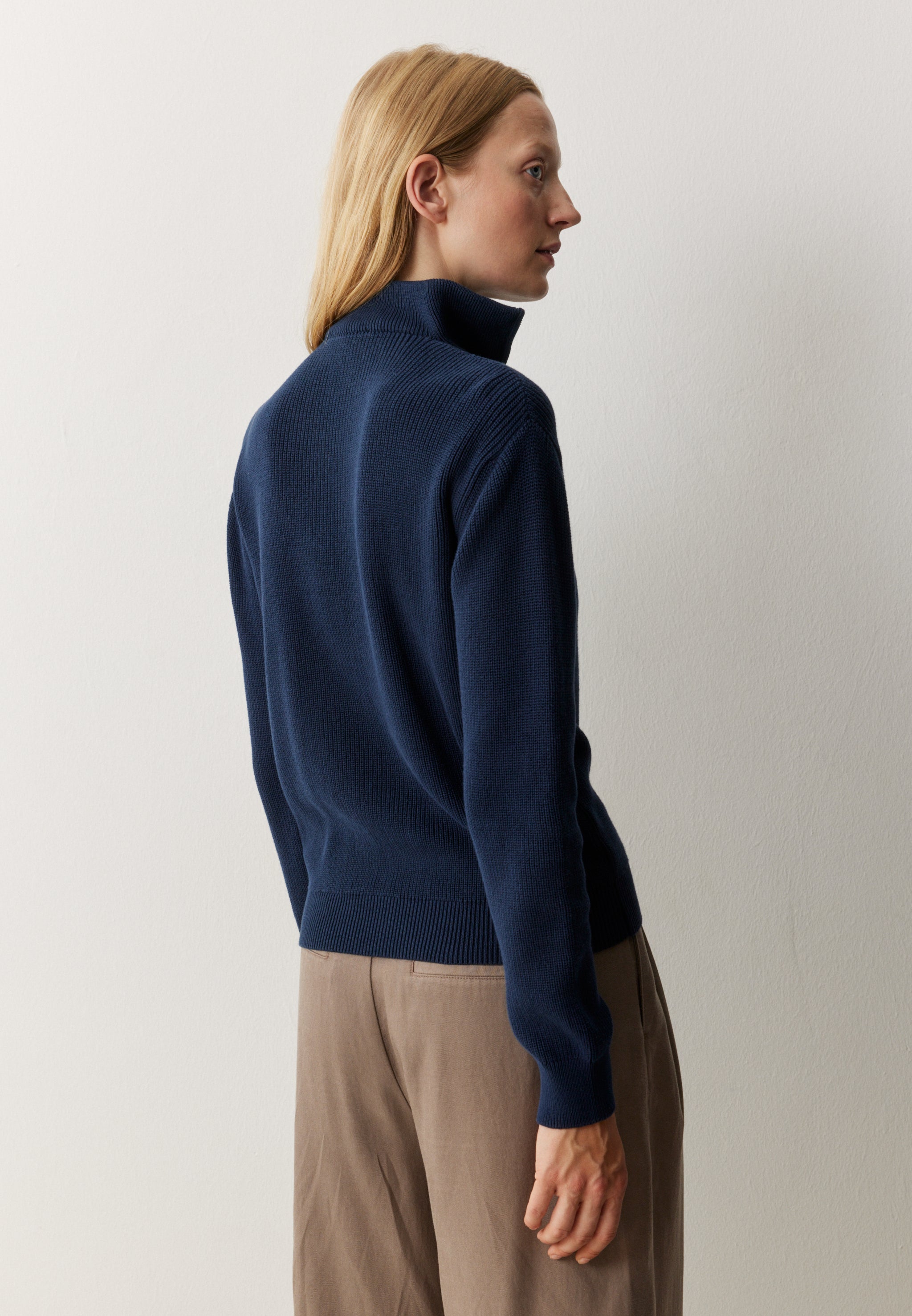 Recolution NIGELLA maglione troyer navy cotone bio