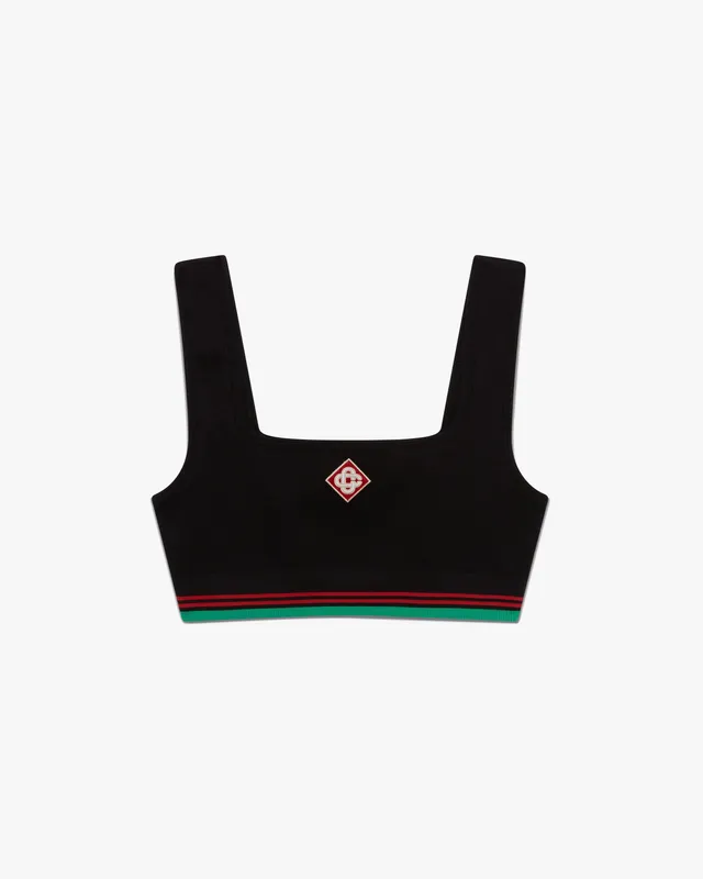 Casablanca Seamless Bralette Donna Nero Elasticizzato