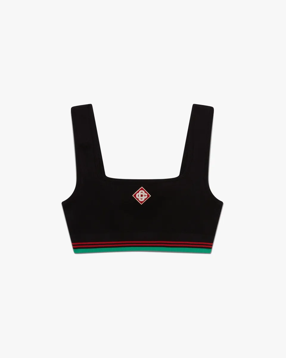 Casablanca Seamless Bralette Donna Nero Elasticizzato