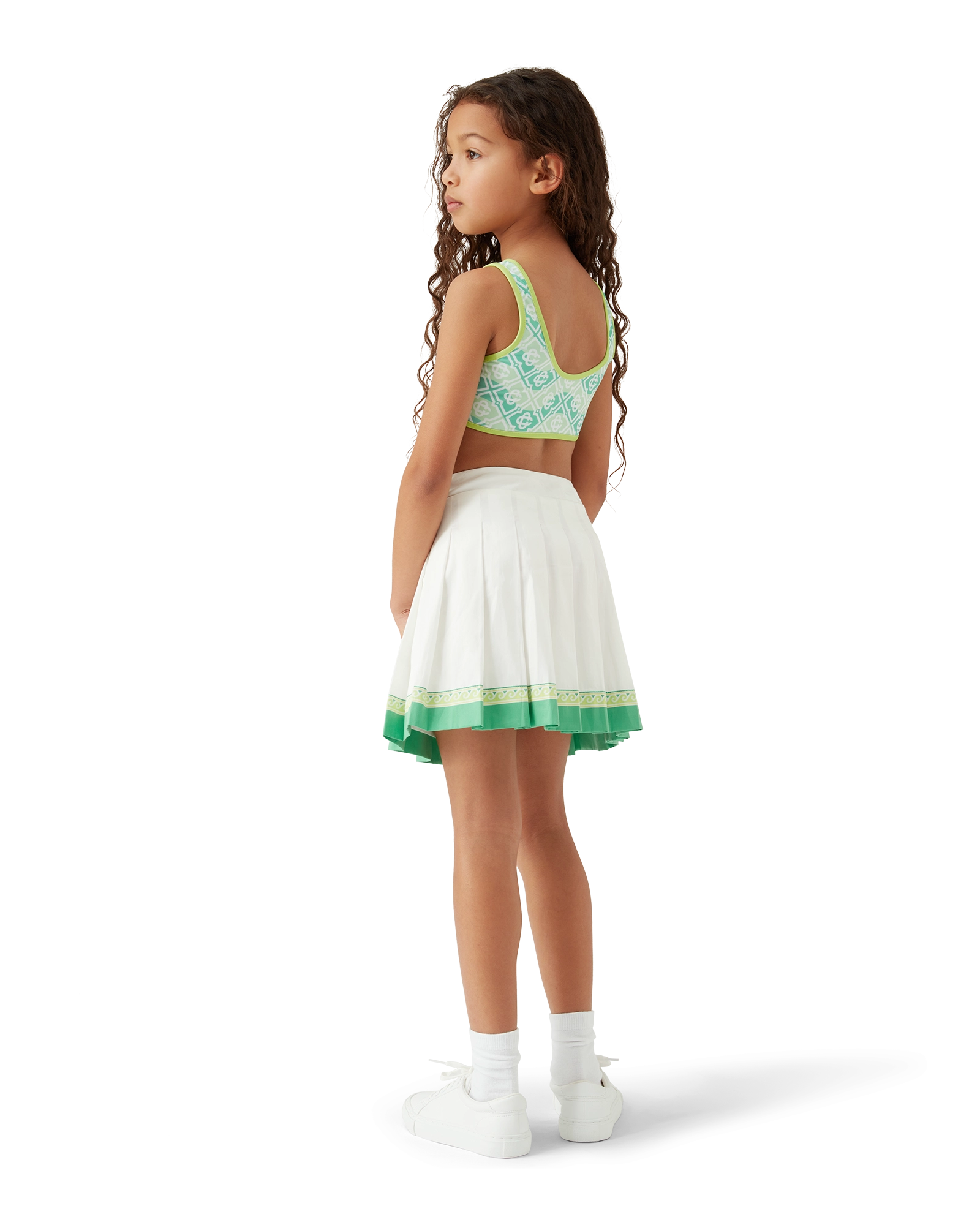 Casablanca Wavy Monogram bikini bimba verde tecnico