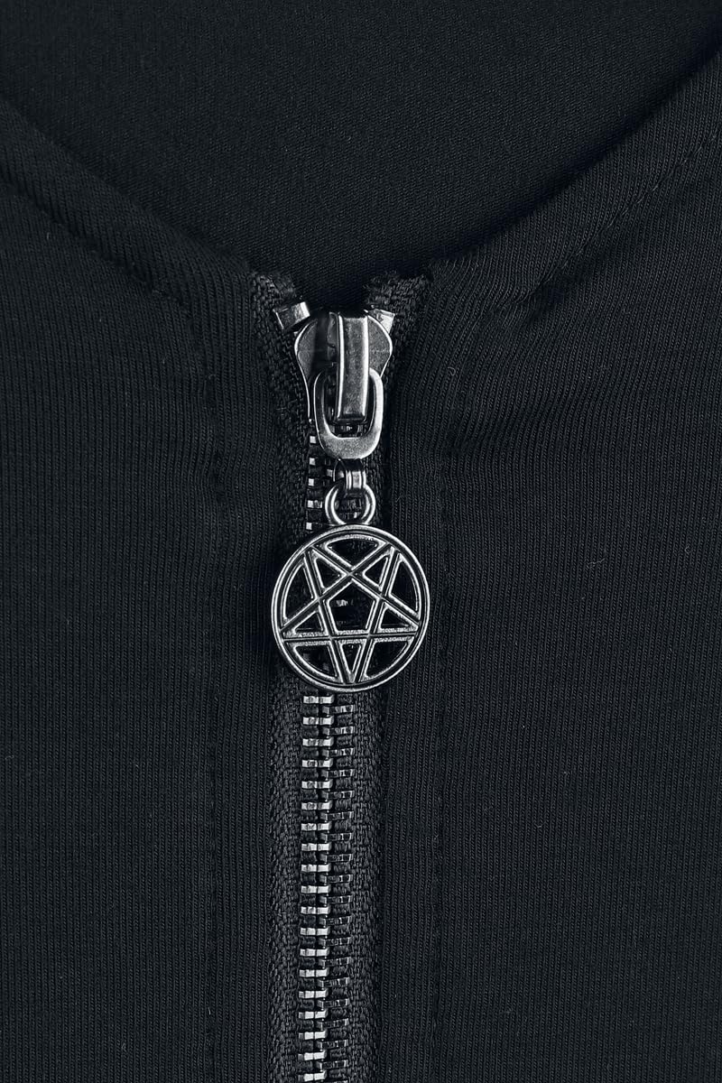 Gothicana by EMP cardigan nero L scollo V metallo