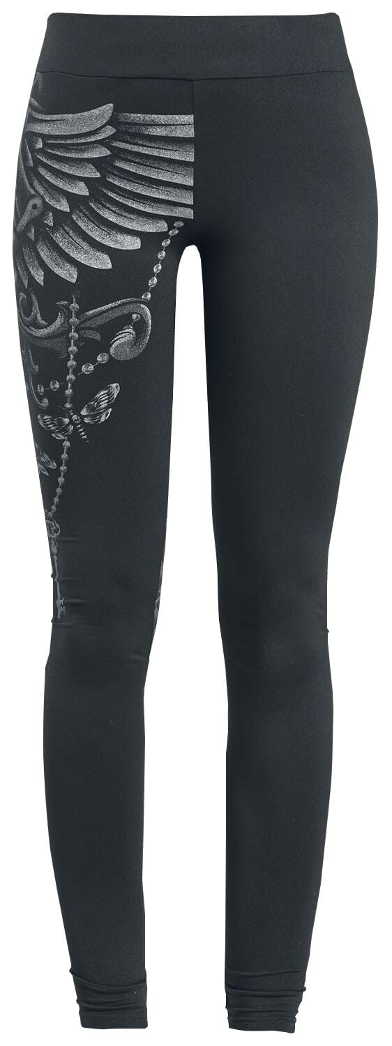 Gothicana by EMP leggings donna neri stampa rock XXL