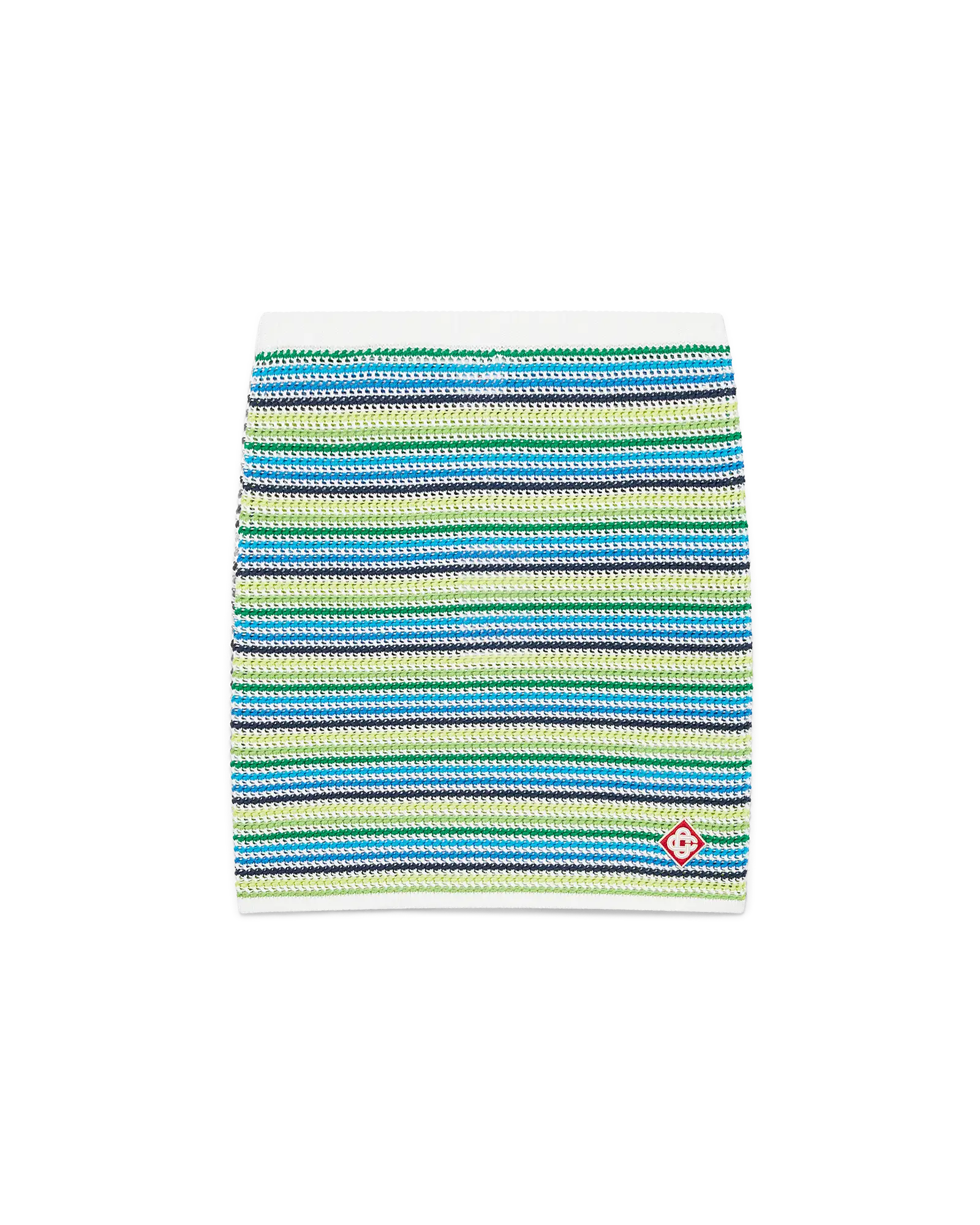 Casablanca Stripe minigonna verde cotone elasticizzata