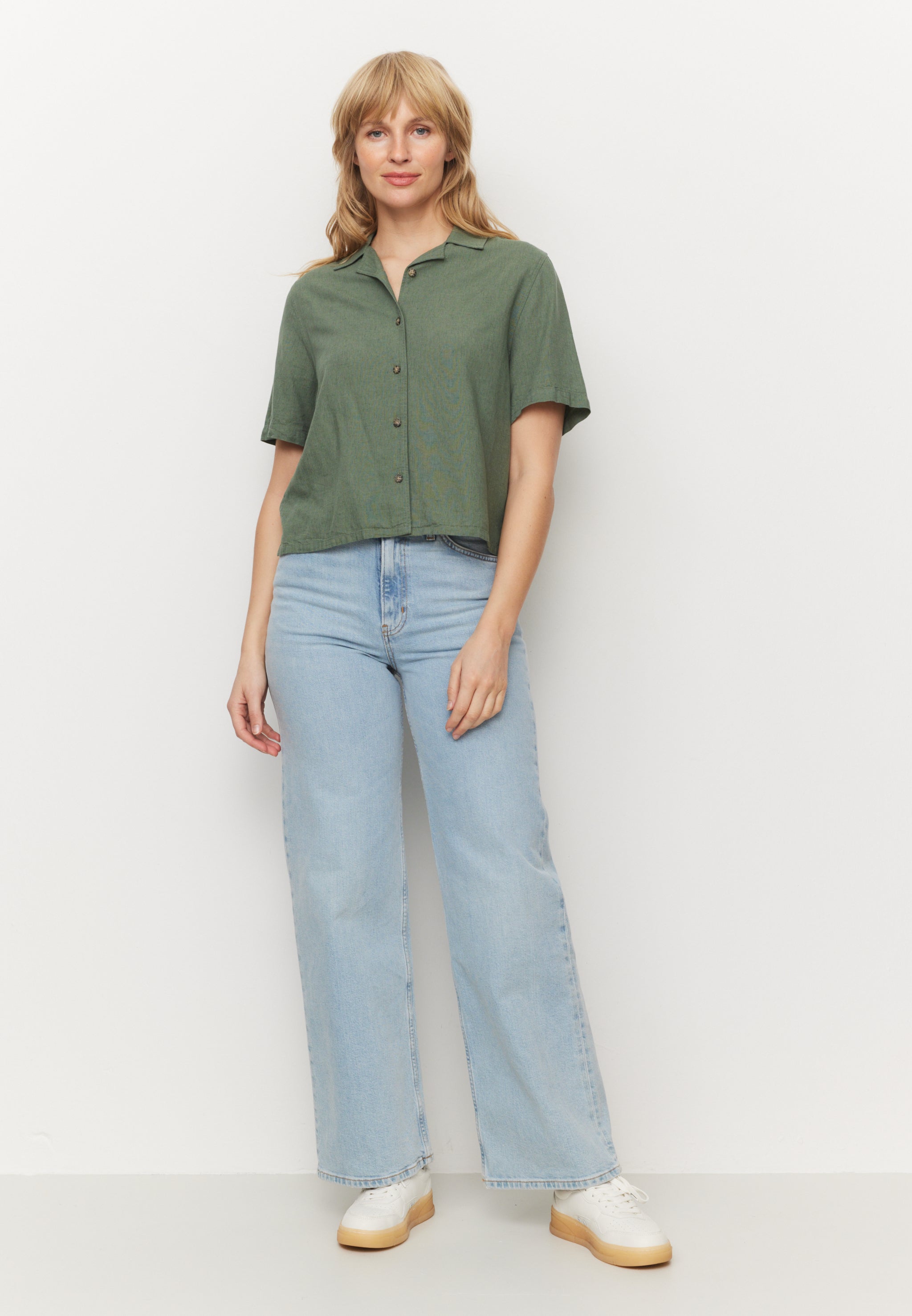 Recolution Camellia blusa cachi lino