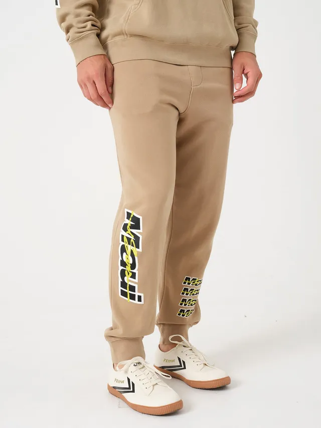 Maui and Sons Speed pantaloni tuta sabbia felpati