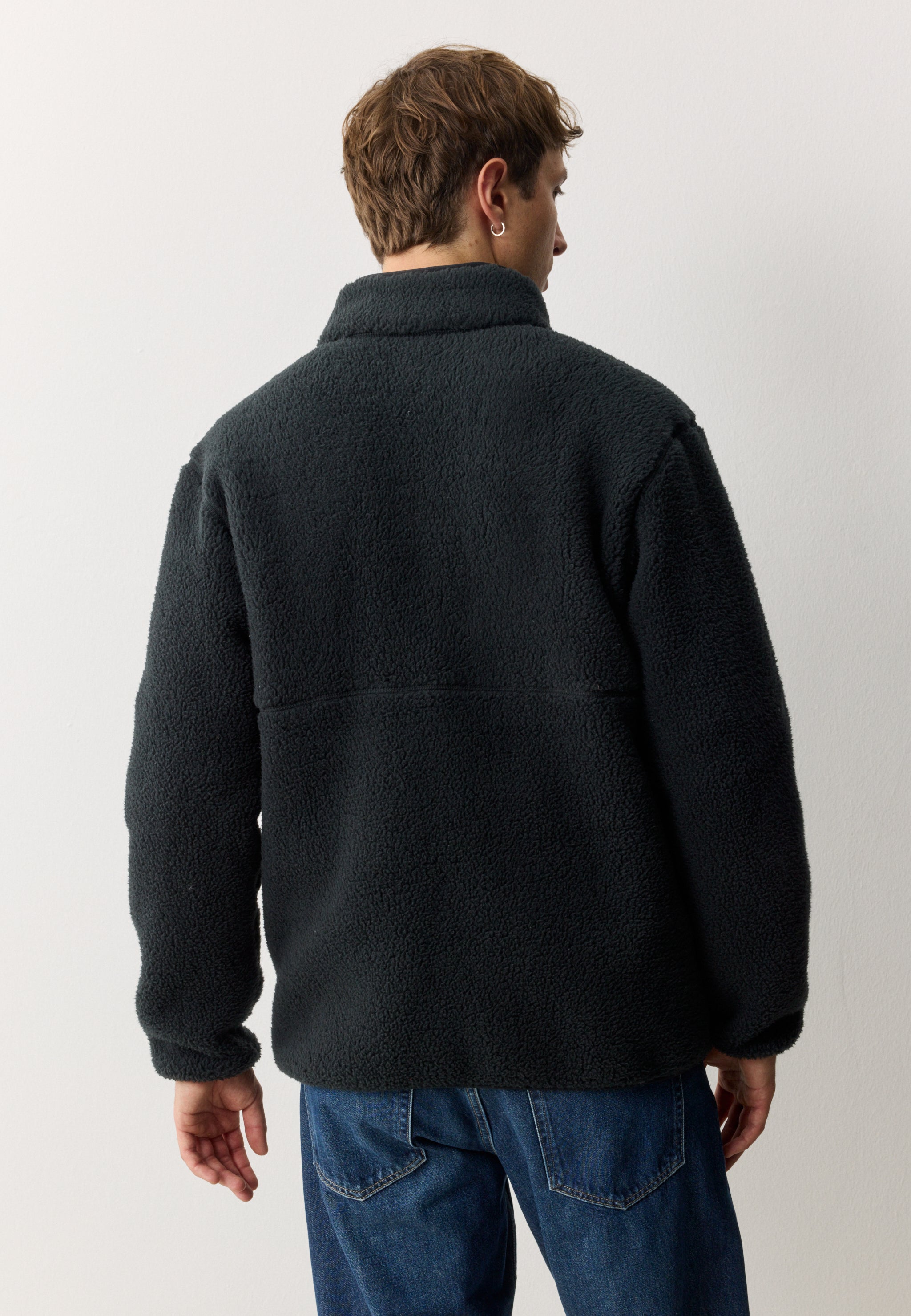 Recolution SPINDLE giacca pile nero teddy uomo