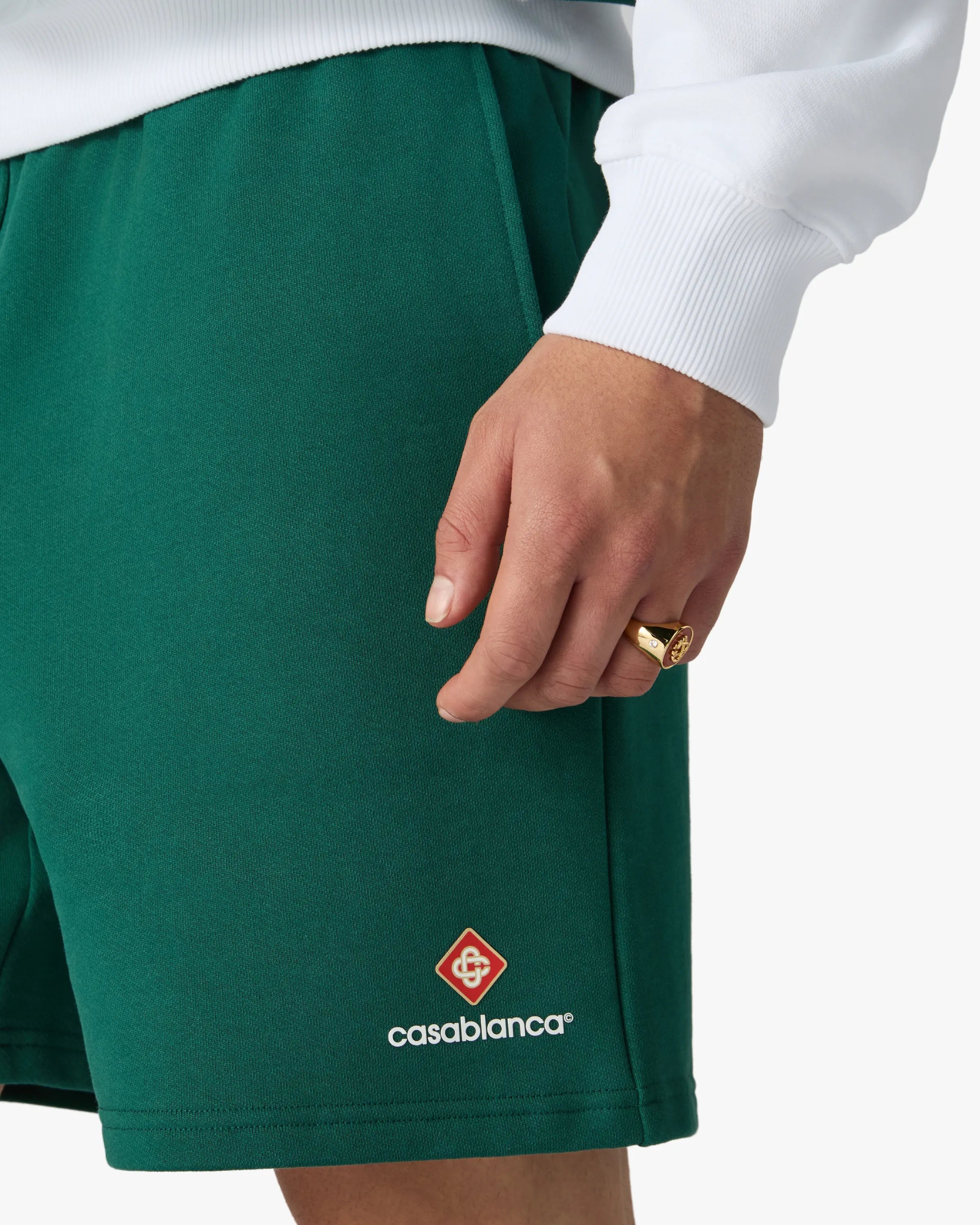 Casablanca Sport Type pantaloncini tuta verdi cotone