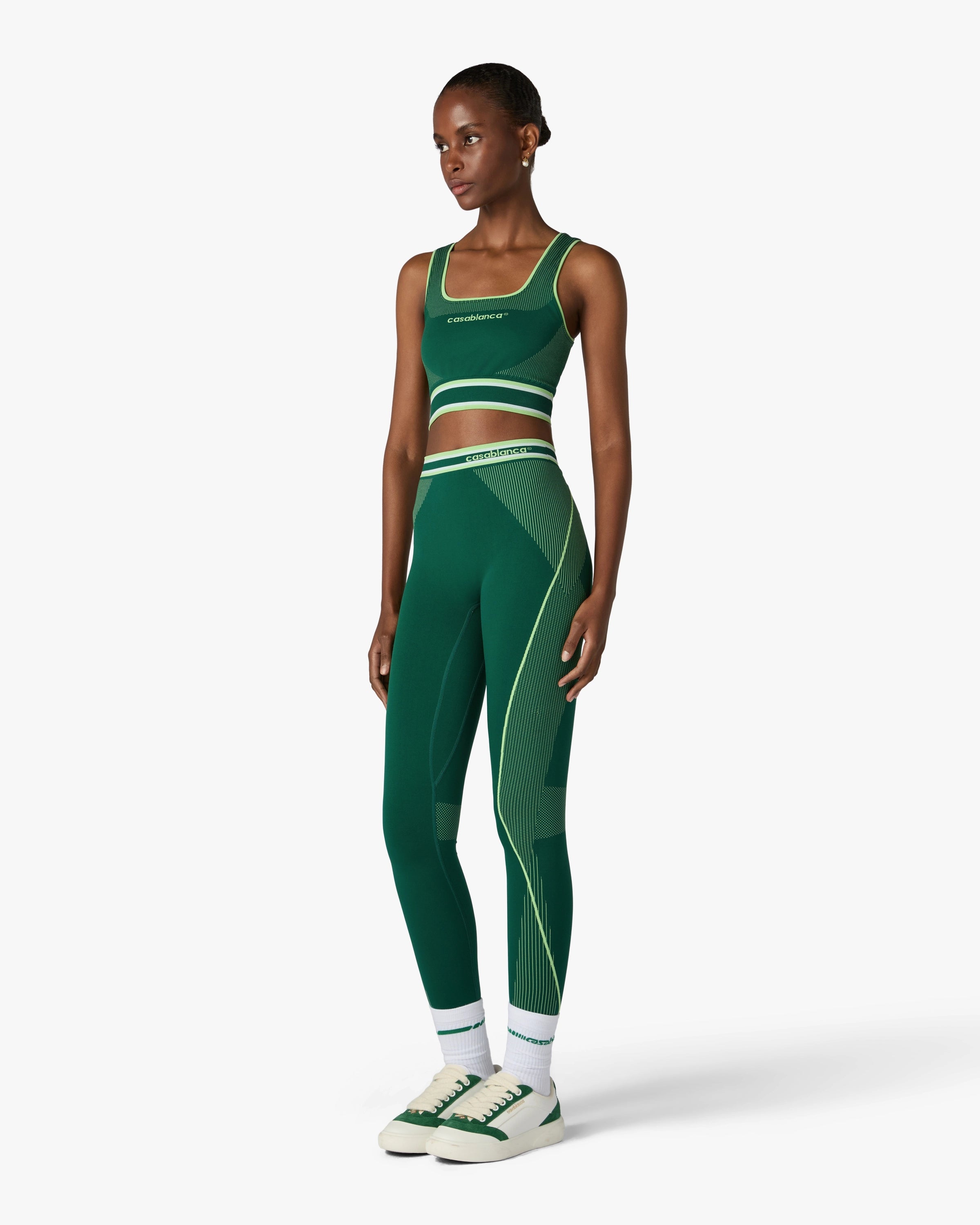 Casablanca leggings sportivi verdi S/M L/XL