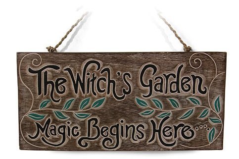 Siesta The Witch's Garden targa legno 41x20 cm rustica