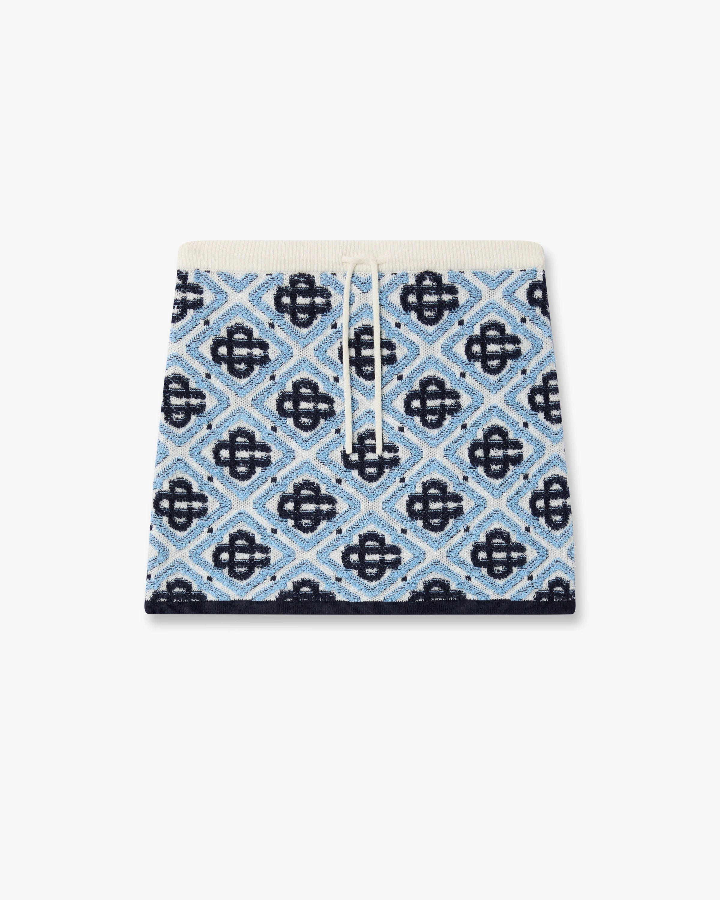 Casablanca gonna blu monogram bambina lana