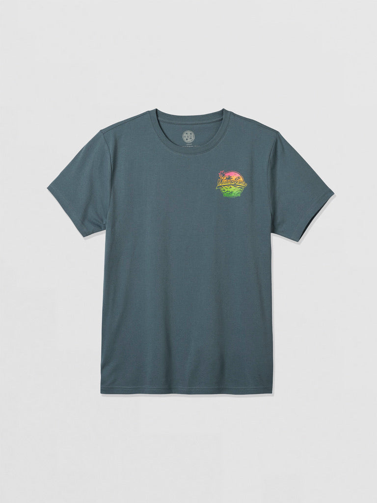 Maui and Sons Aloha Shark t-shirt tramonto neon