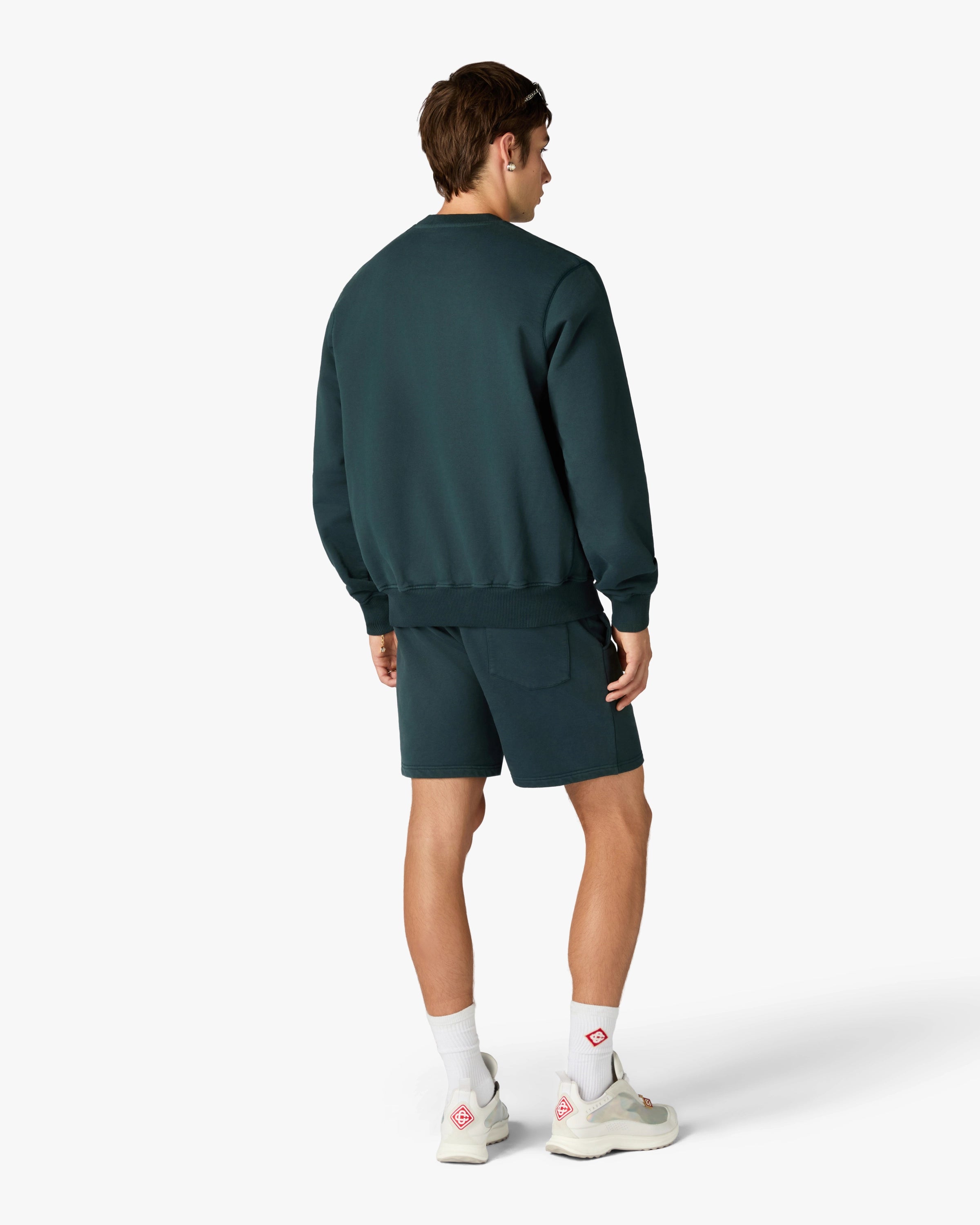 Casablanca Geometrie Sacree pantaloncini cotone verde petrolio