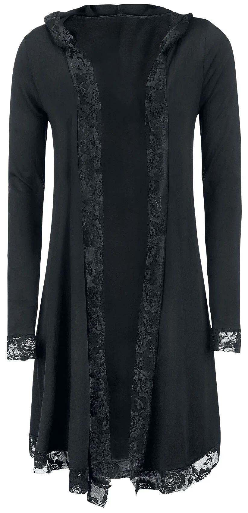 Gothicana by EMP cardigan lungo nero pizzo M