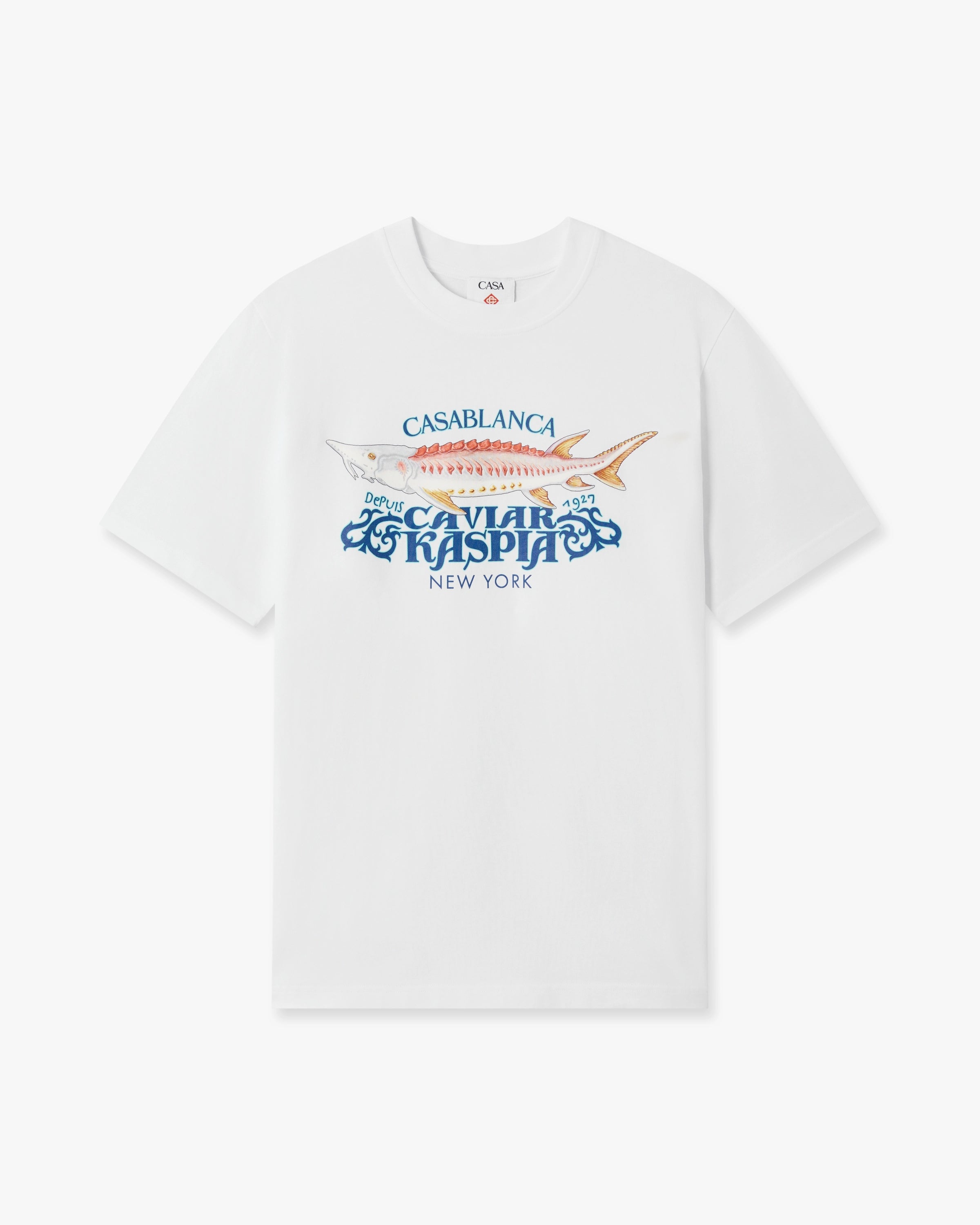 Casablanca Kaspia T-shirt Uomo Bianca cotone bio
