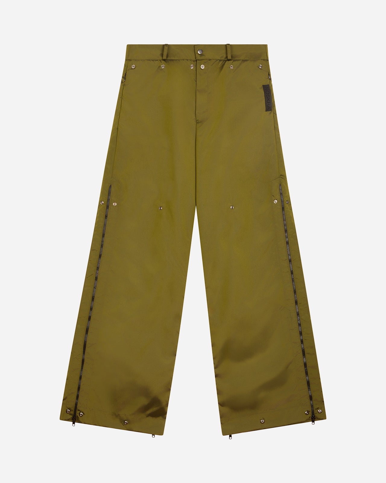 Noskra Olive pantaloni modulari tech oversize