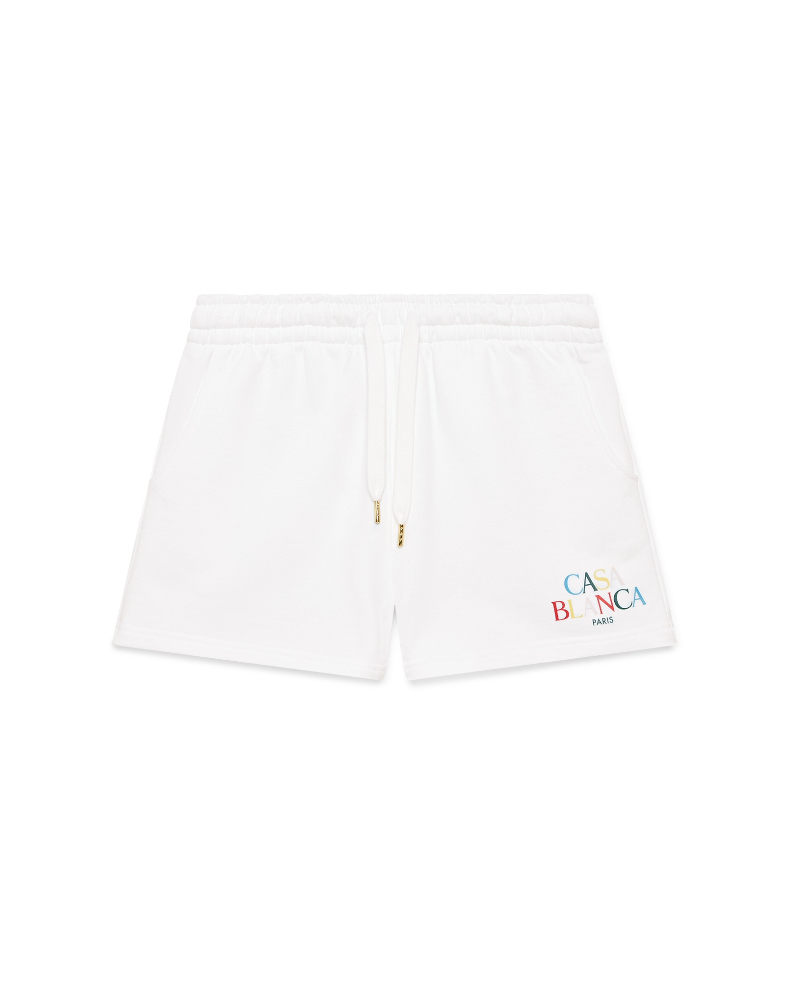 Casablanca Stacked Logo pantaloncini donna bianchi cotone
