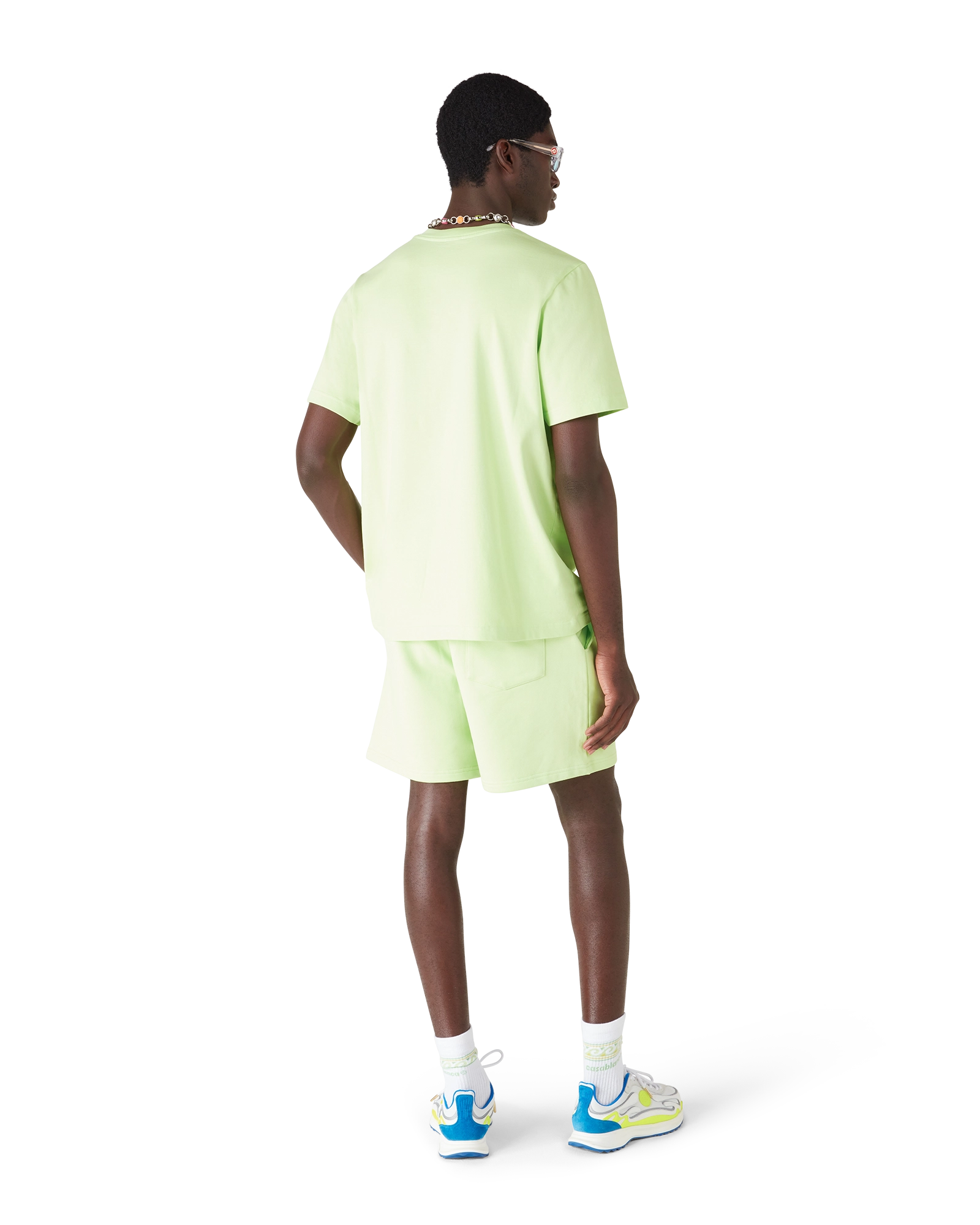 Casablanca Innocence Triangle shorts verde cotone