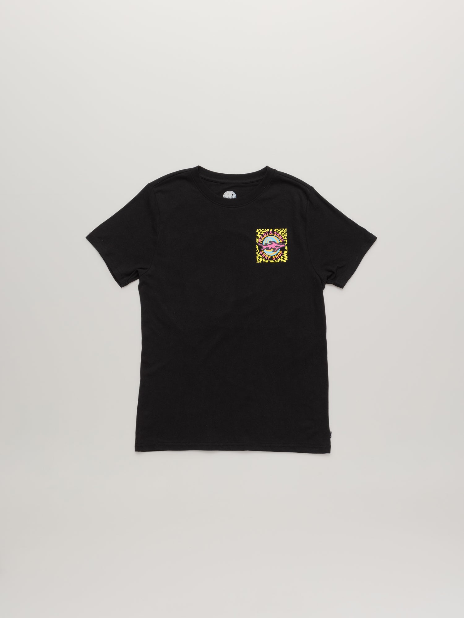 Maui and Sons Surf Shop t-shirt nera classica cotone
