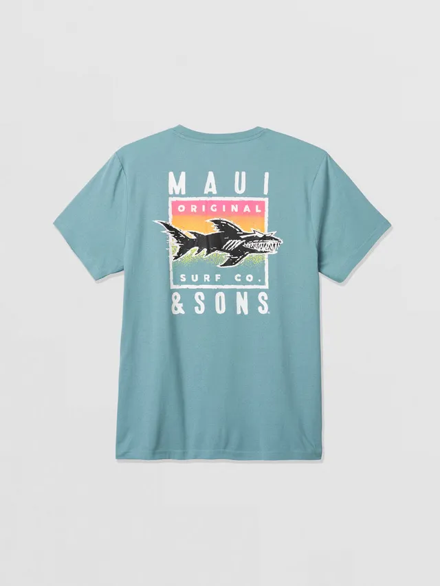 Maui and Sons In the Deep maglietta uomo steel blue in cotone