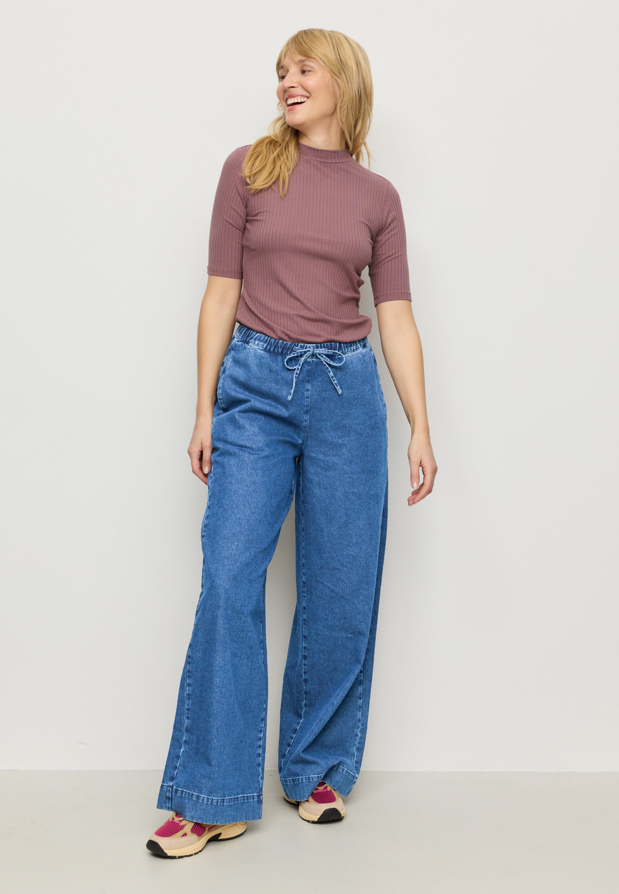 Recolution Buttercub pantaloni denim blu cotone bio