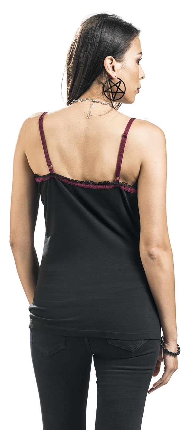 Gothicana by EMP top nero in pizzo donna taglia M