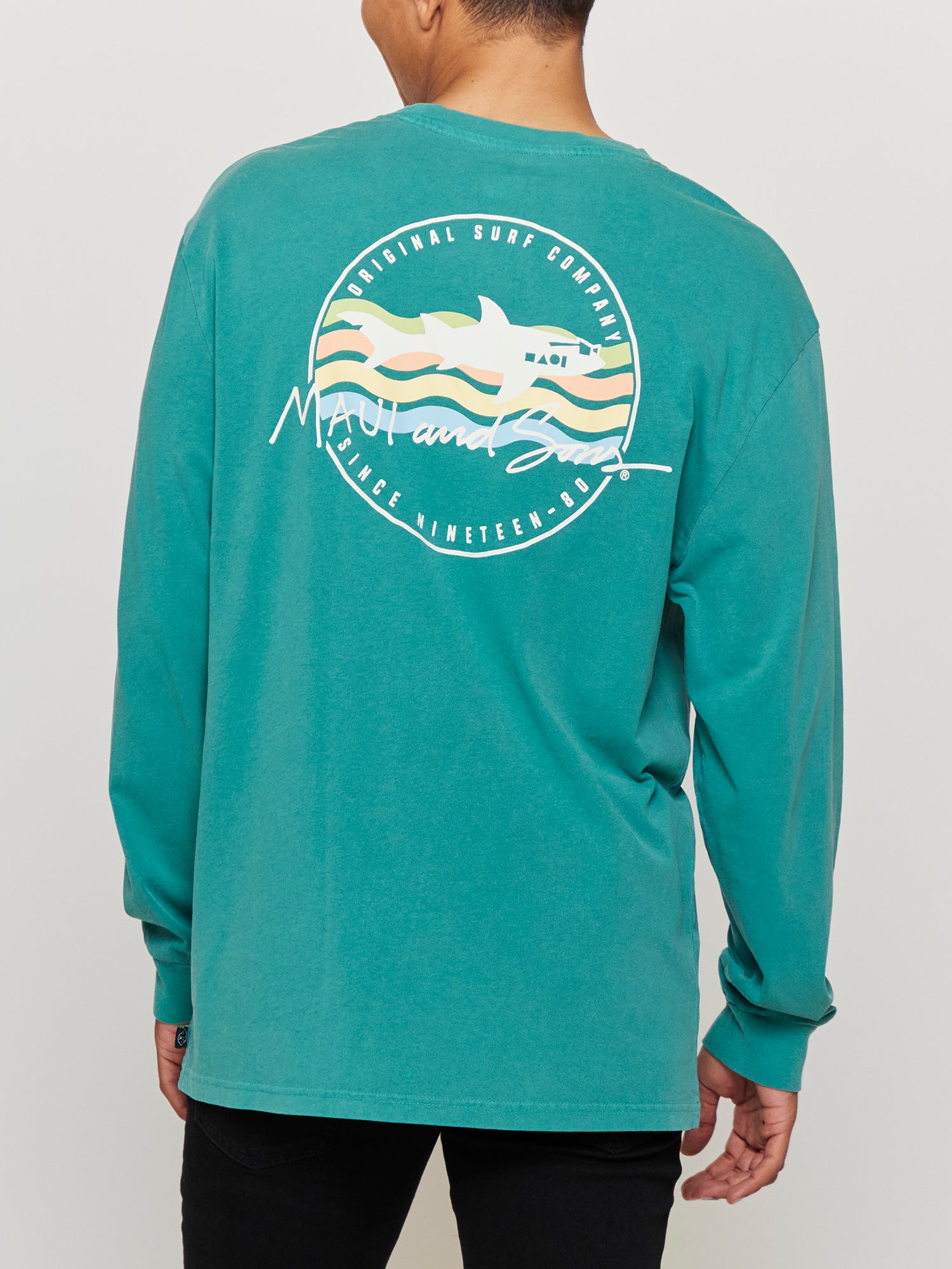 Maui and Sons Cali Dayz maglia maniche lunghe verde cotone