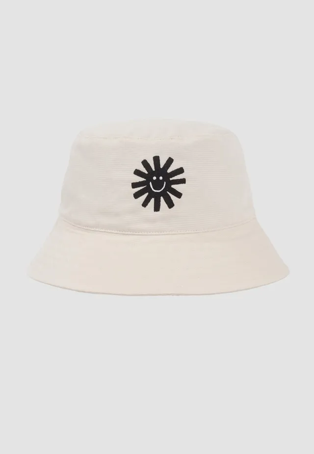 Recolution Sun Smile bucket hat cotone bio arctic white