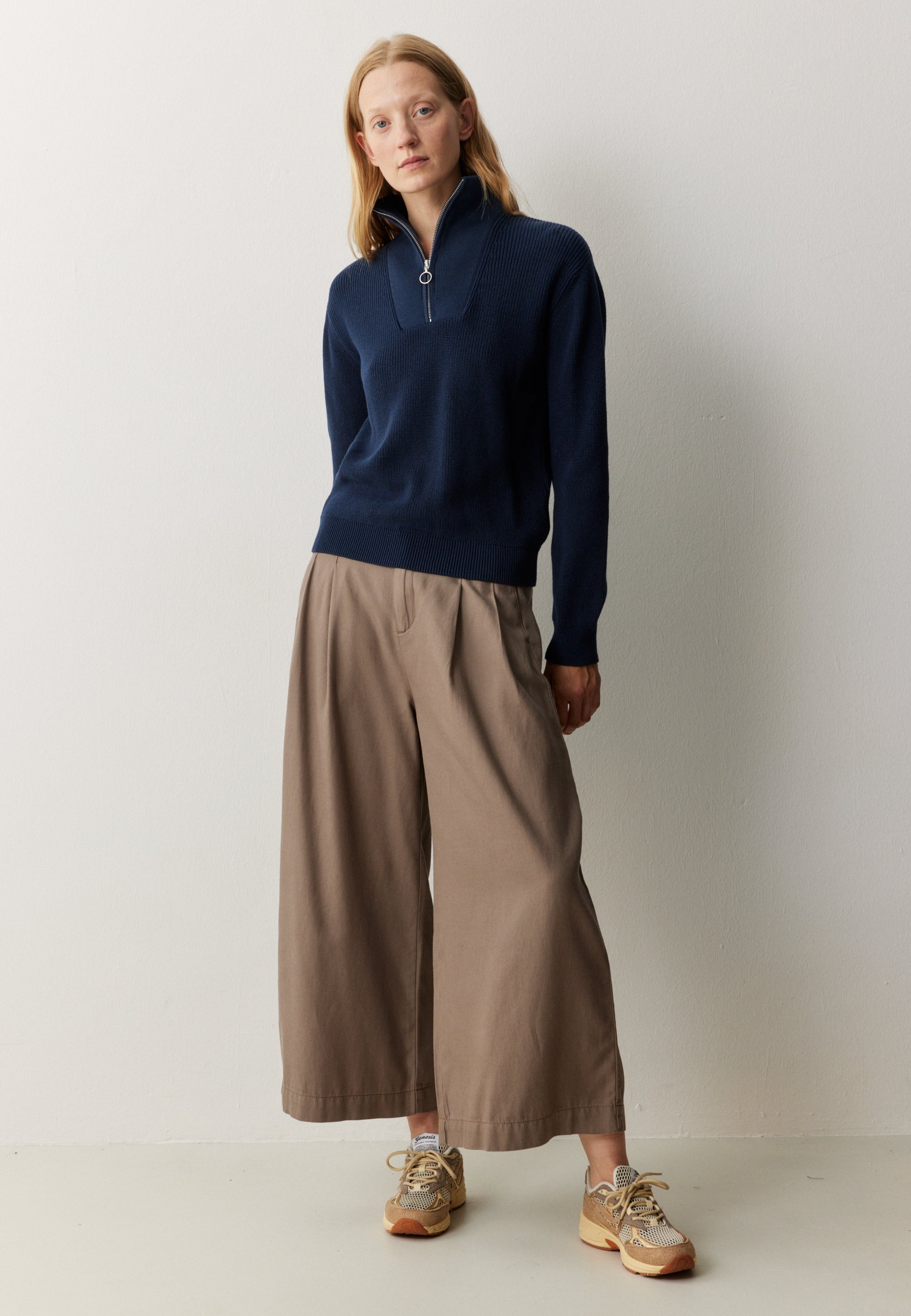 Recolution NIGELLA maglione troyer navy cotone bio
