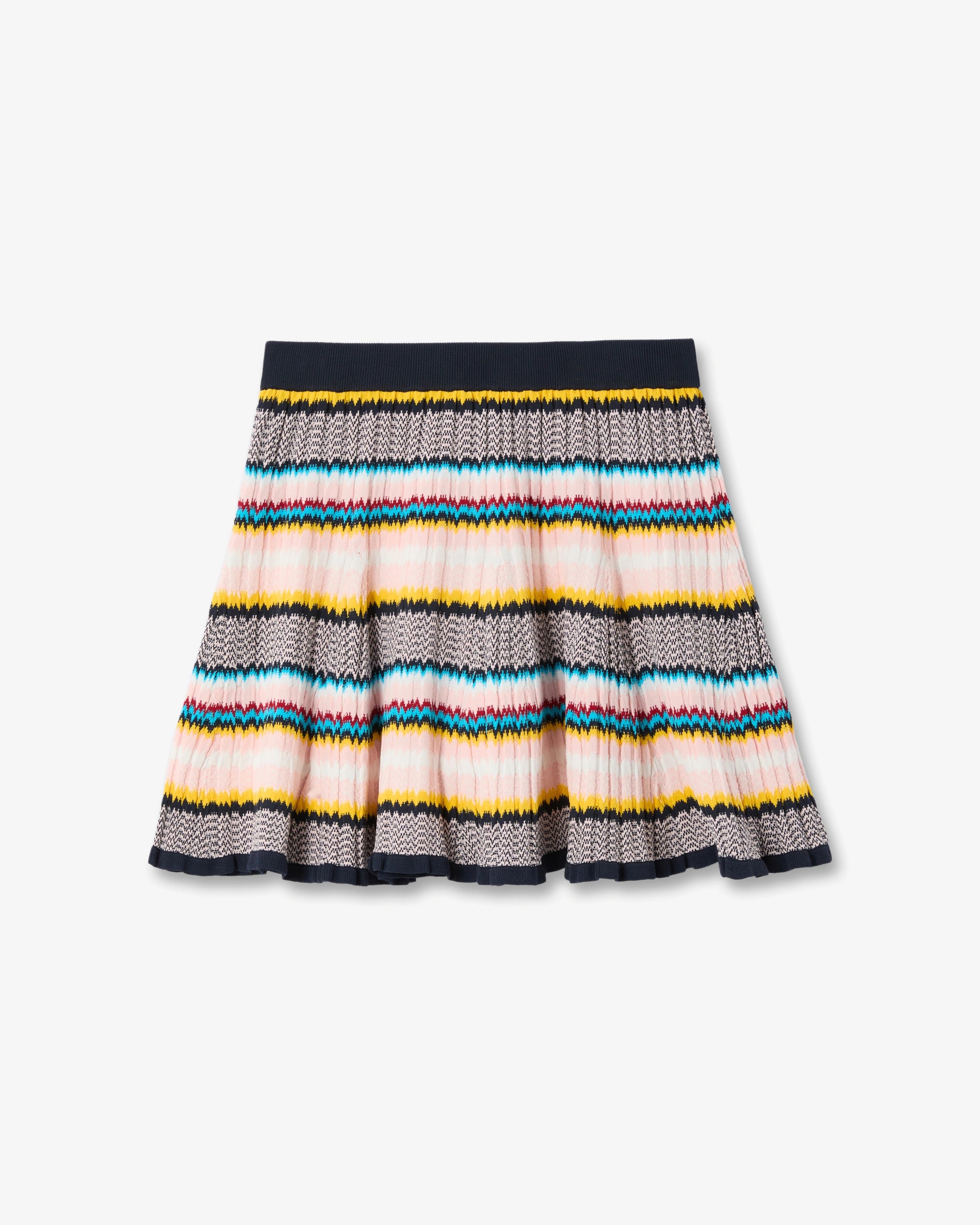 Casablanca Chevron Mini Gonna Knit Multicolore Chevron