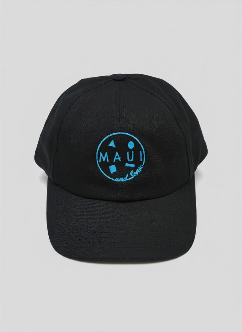 Maui and Sons Neon Cookie Logo Dad Hat cappellino nero cotone