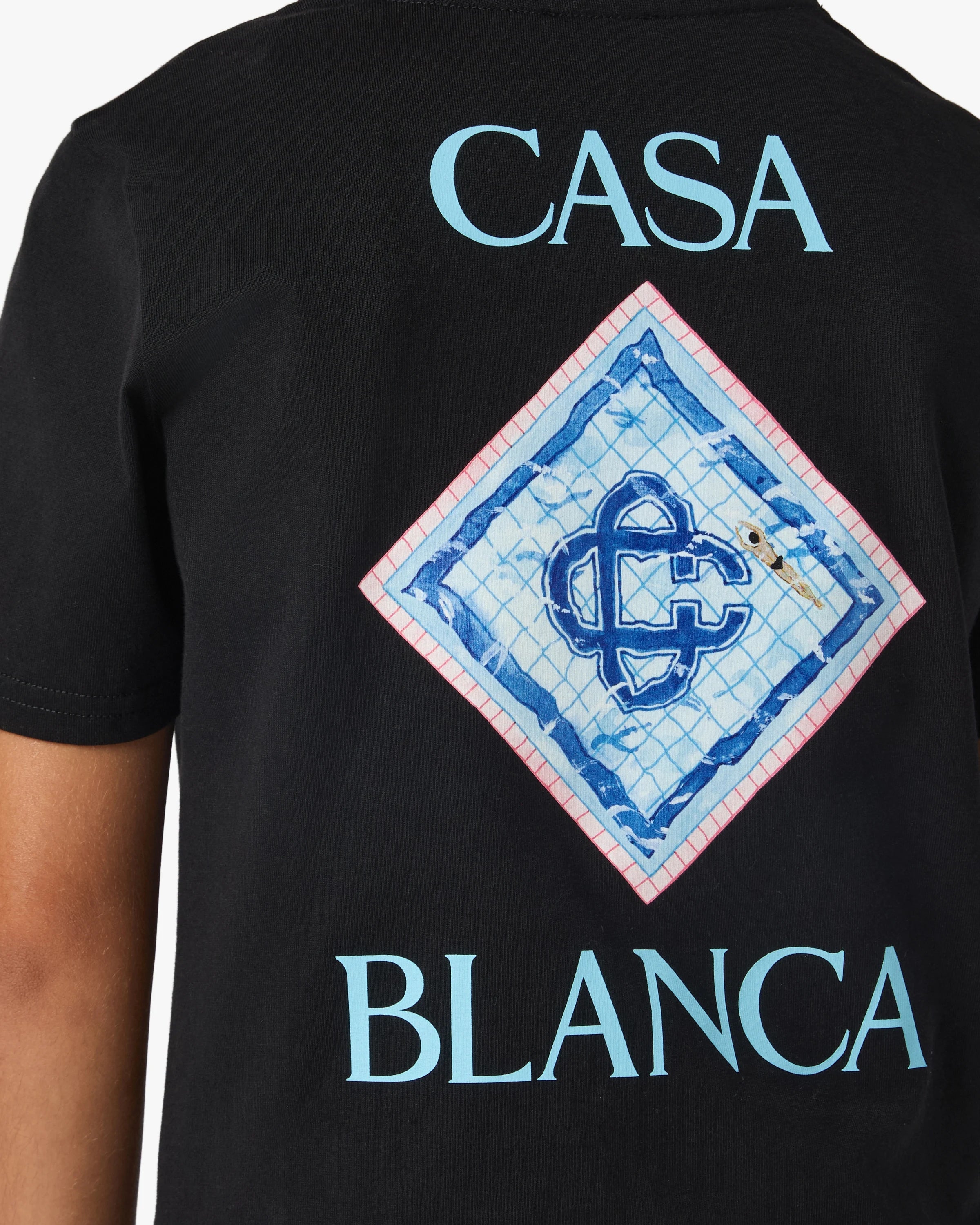 Casablanca Pool maglietta bambino nero cotone bio