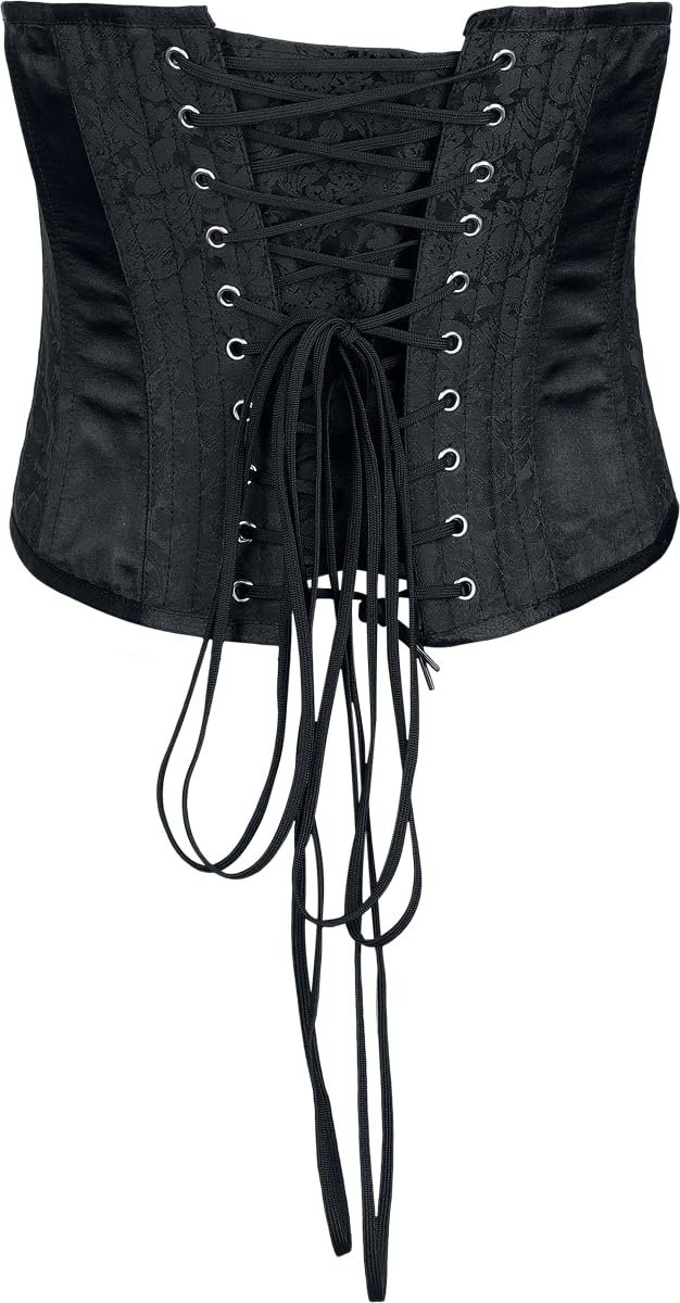 Gothicana by EMP corsetto nero catene occhielli