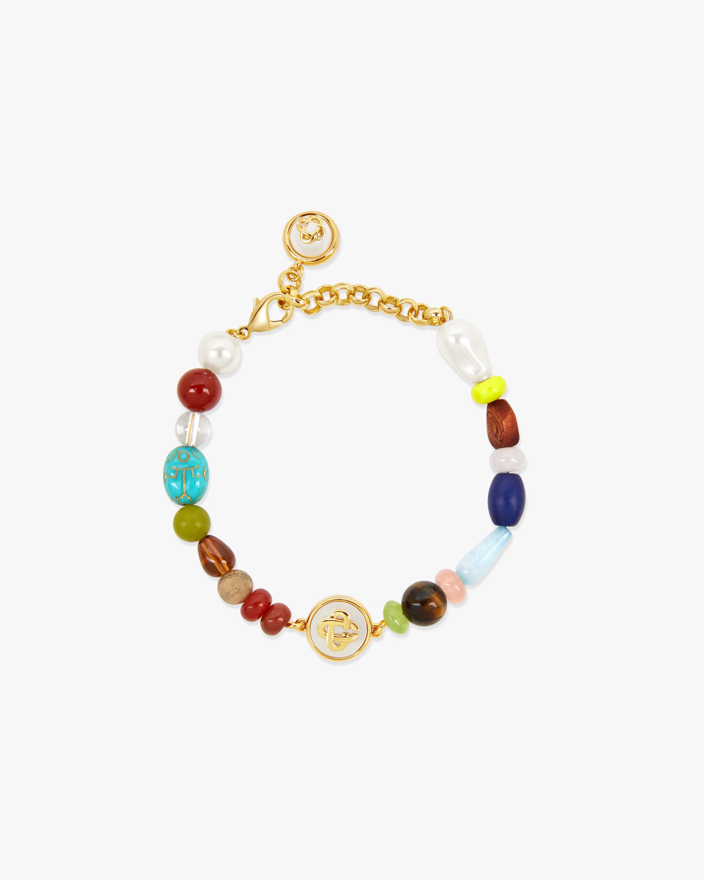 Casablanca Organic Stone bracciale perle multicolore