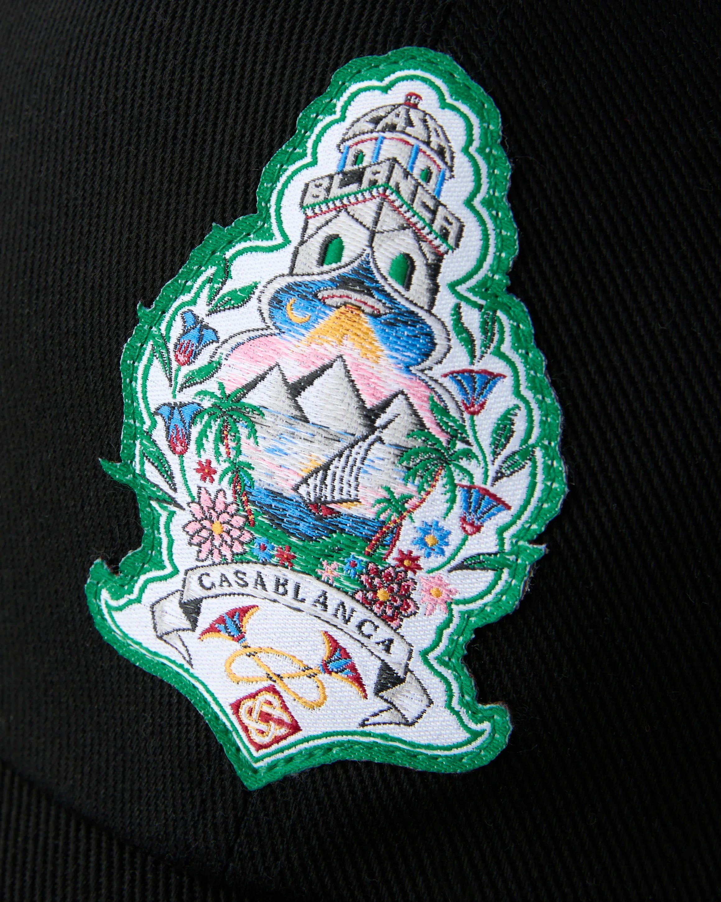 Casablanca Cappellino Hotel Emblem Nero Cotone