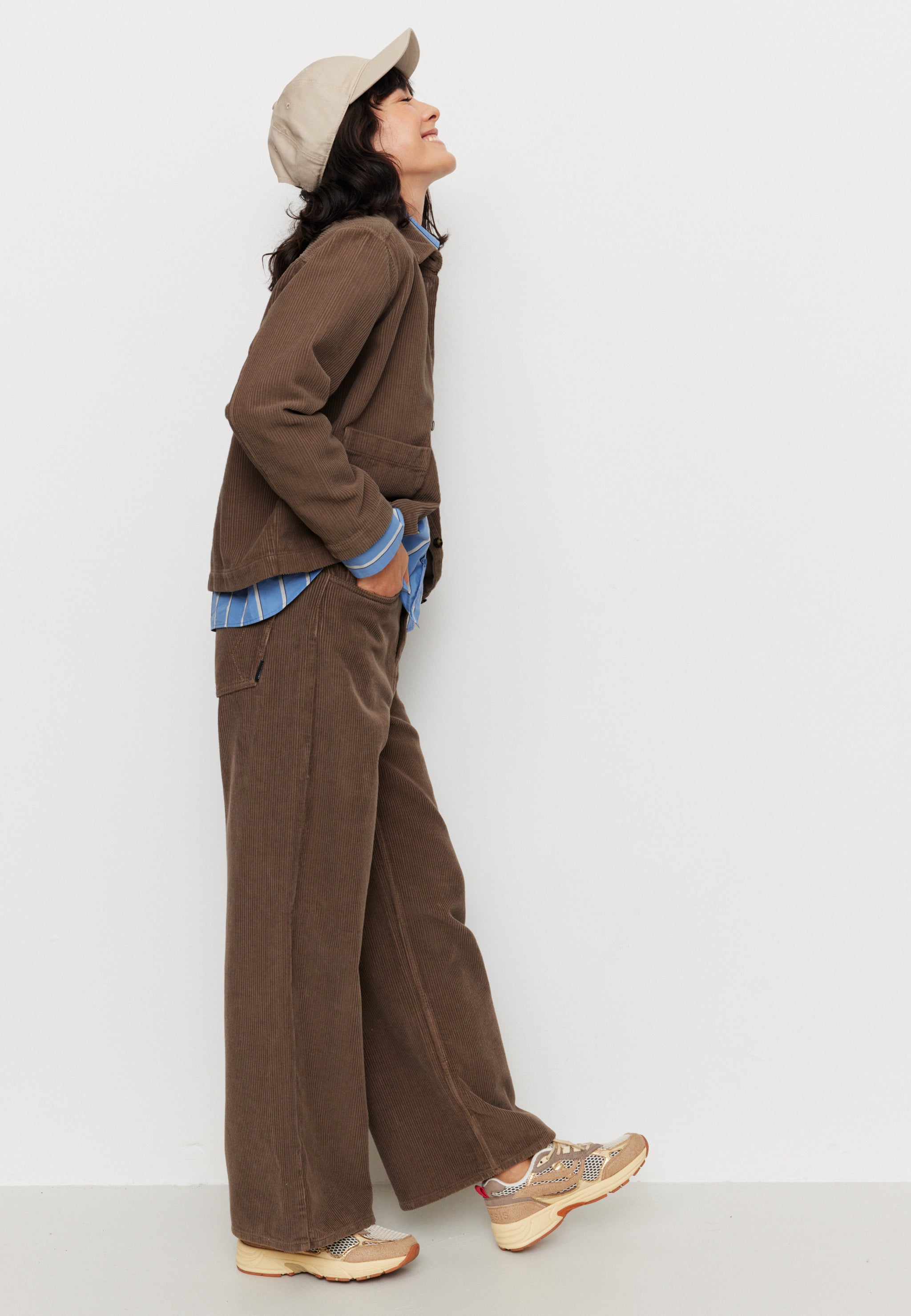 Recolution Rhodea overshirt donna marrone cotone