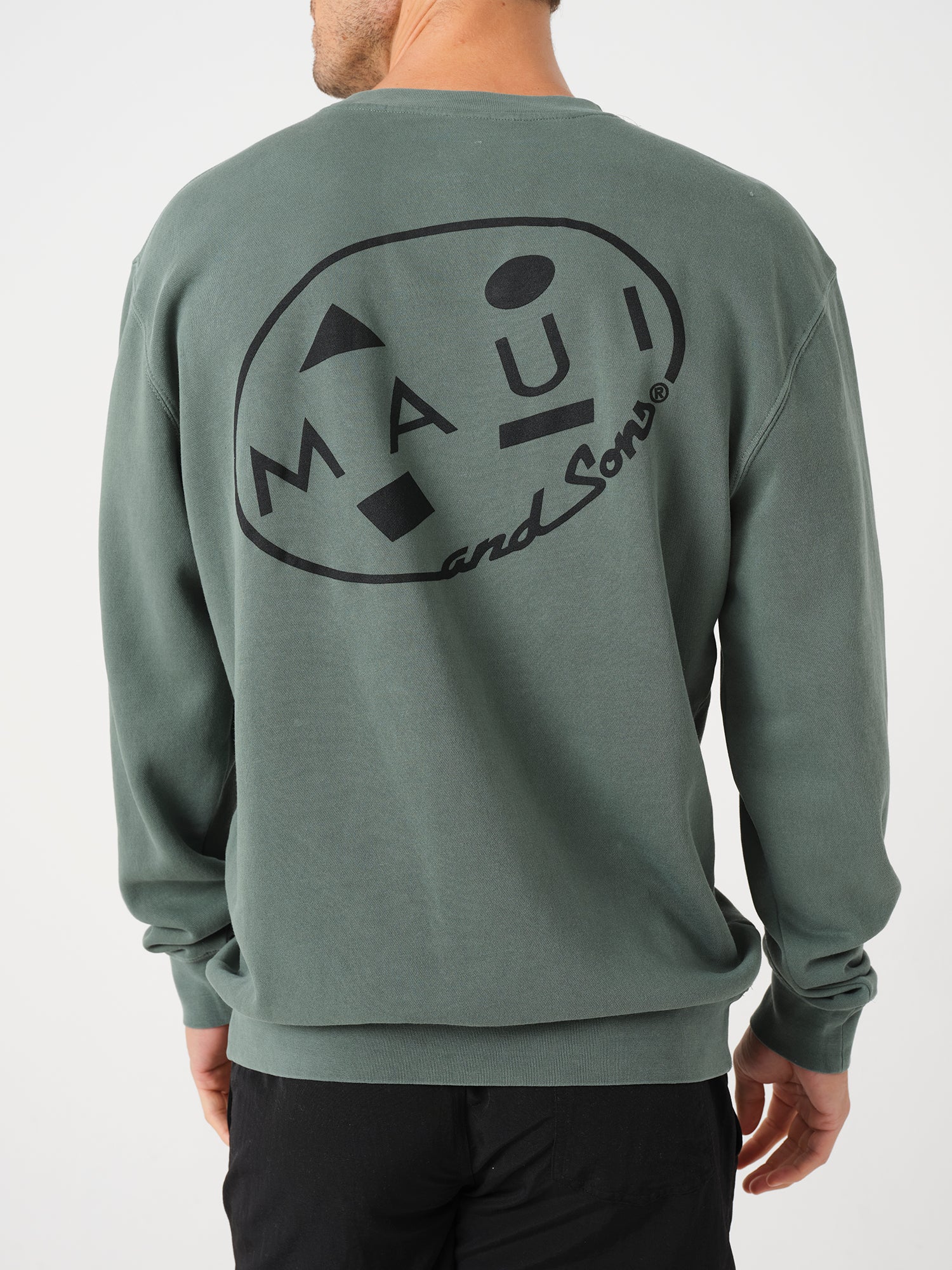 Maui and Sons Retro Cookie felpa uomo verde pile