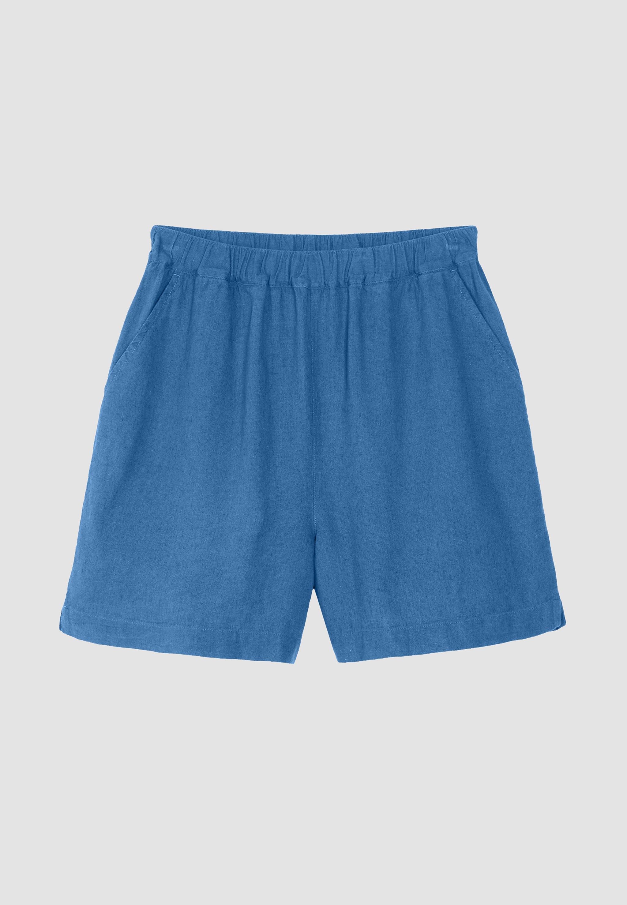 Recolution Fir shorts blu elettrico misto lino
