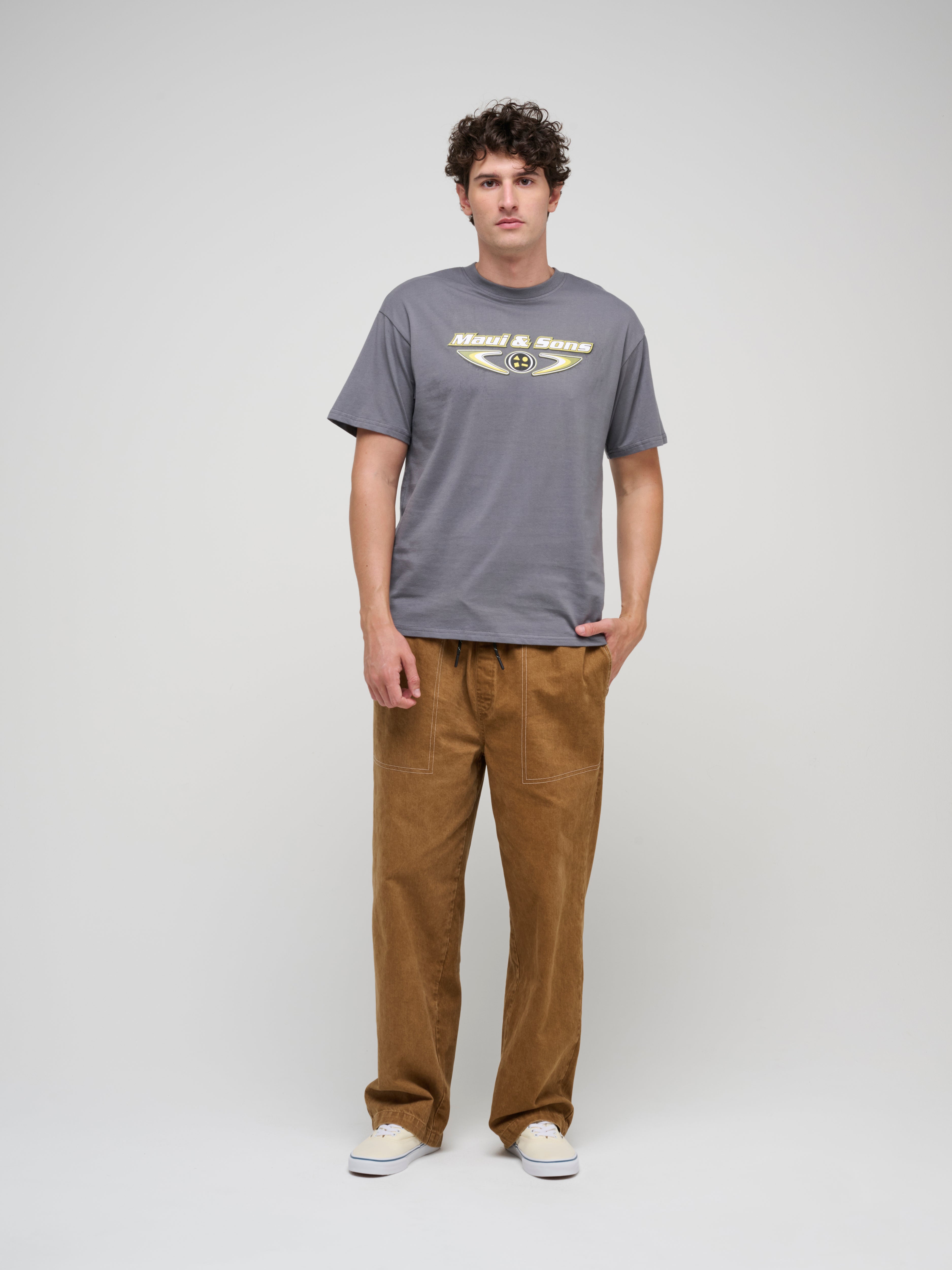 Maui and Sons Sentinel t-shirt boxy acciaio cotone