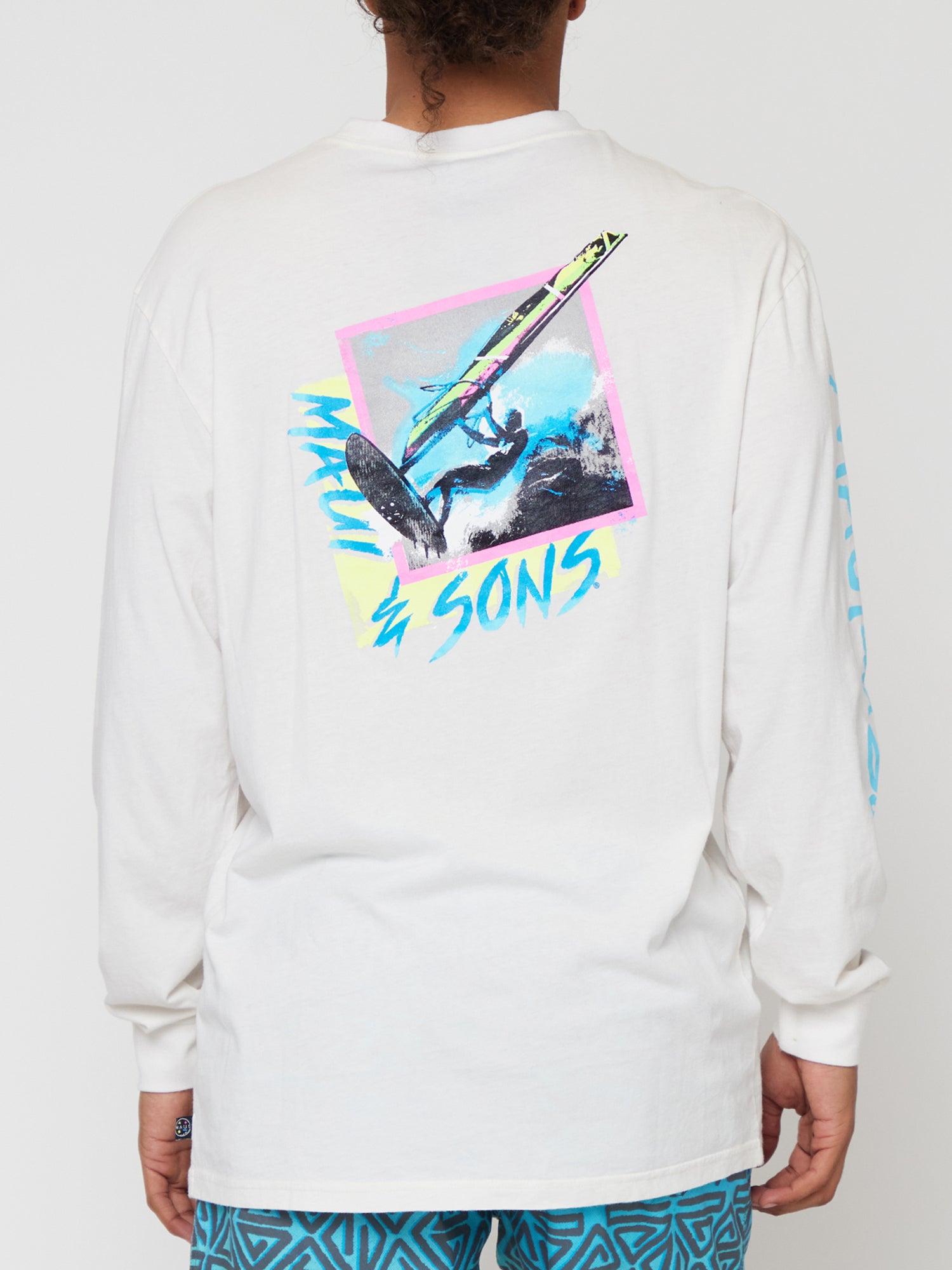 Maui and Sons Windwalker maglia maniche lunghe bianca